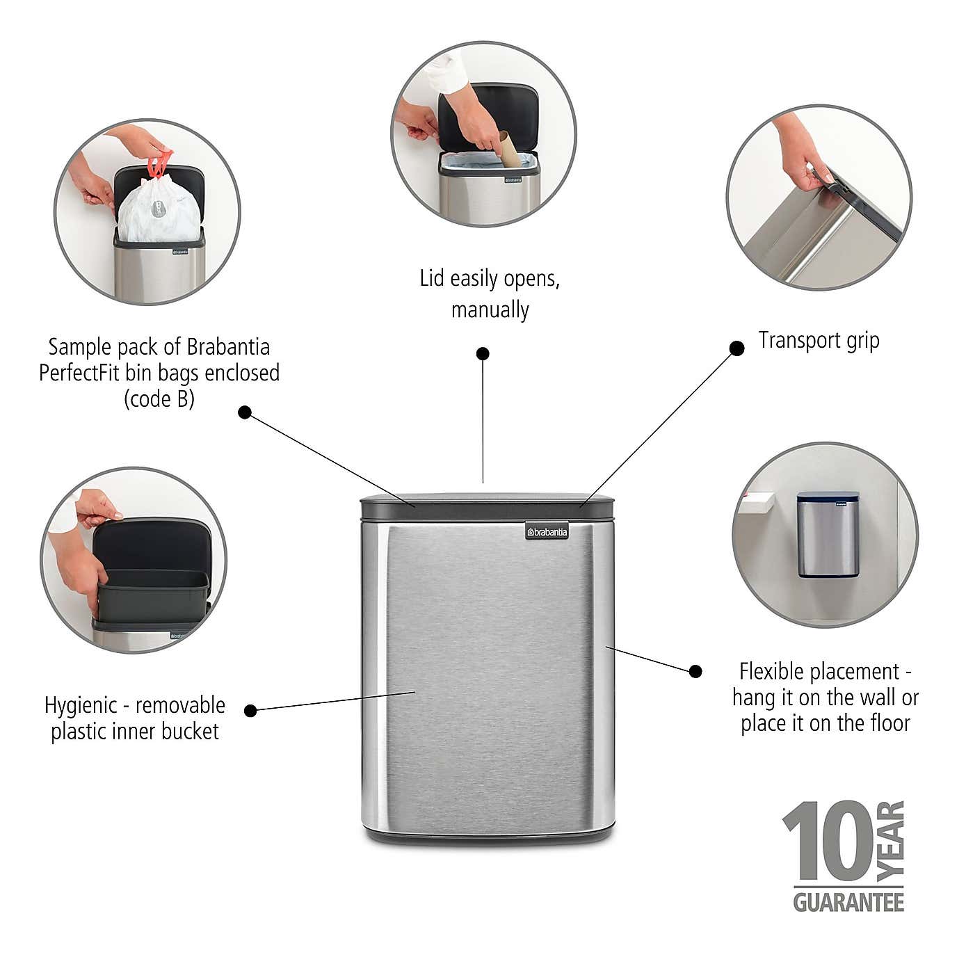 Brabantia Bo 7L Waste Bin