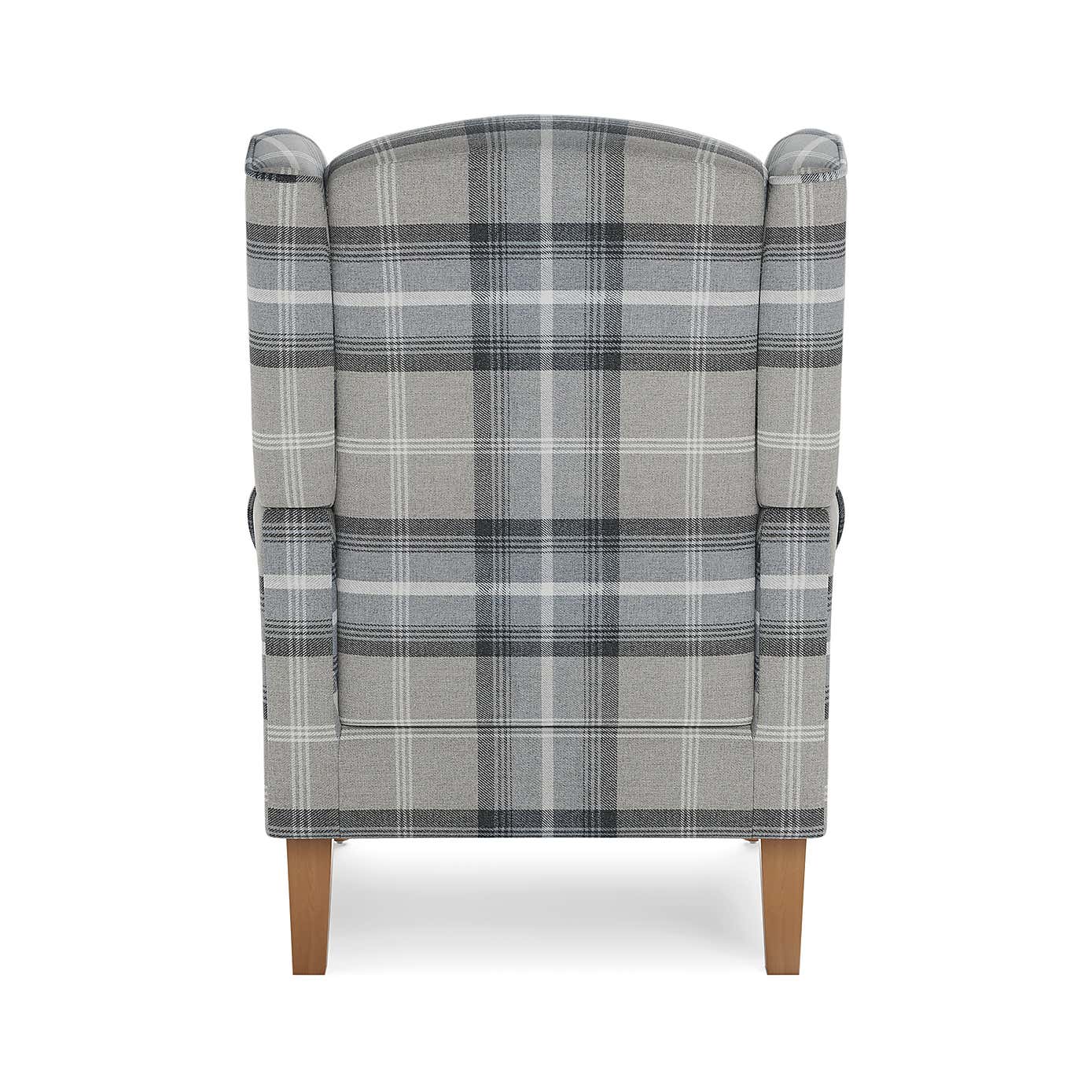 Oswald Check Wingback Armchair