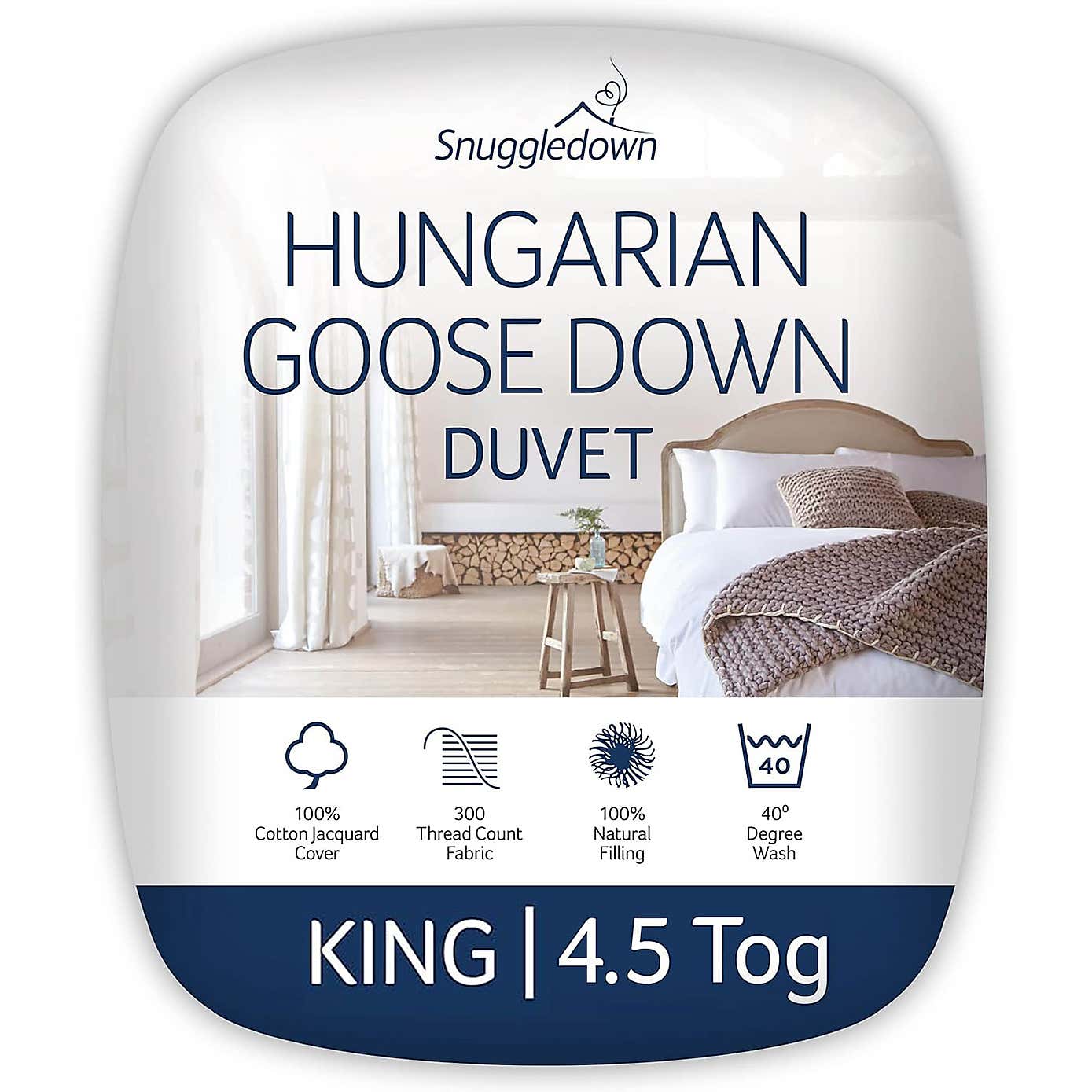 Snuggledown Retreat Hungarian Goose Down 4.5 Tog Summer Duvet