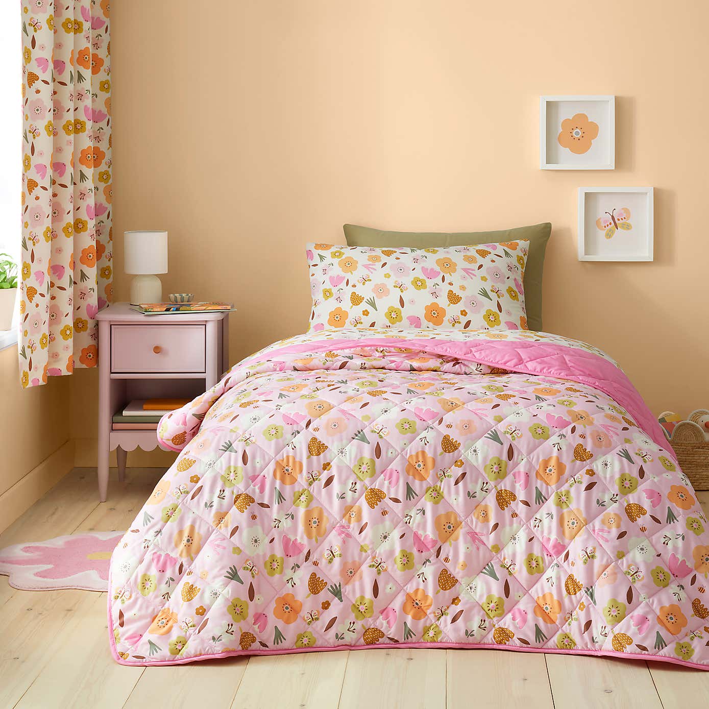 Helston Butterfly Floral Bedspread