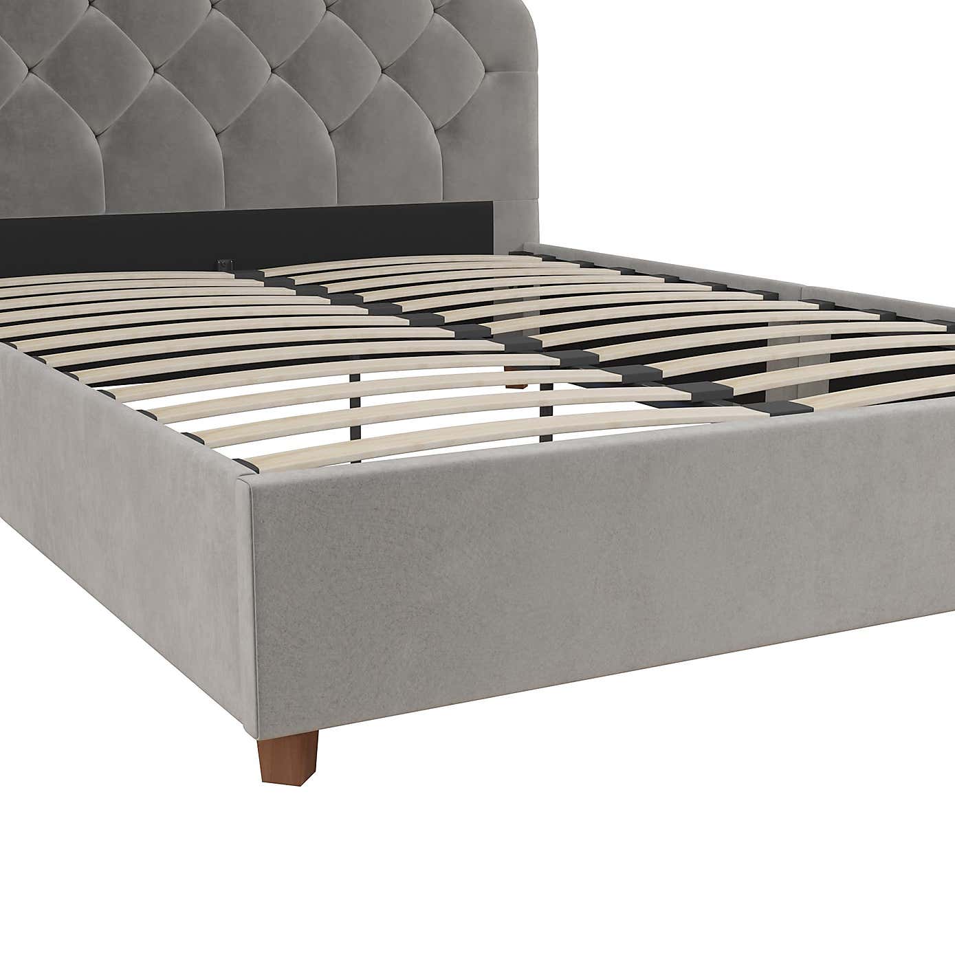 Aspen Velvet Upholstered Bed Frame