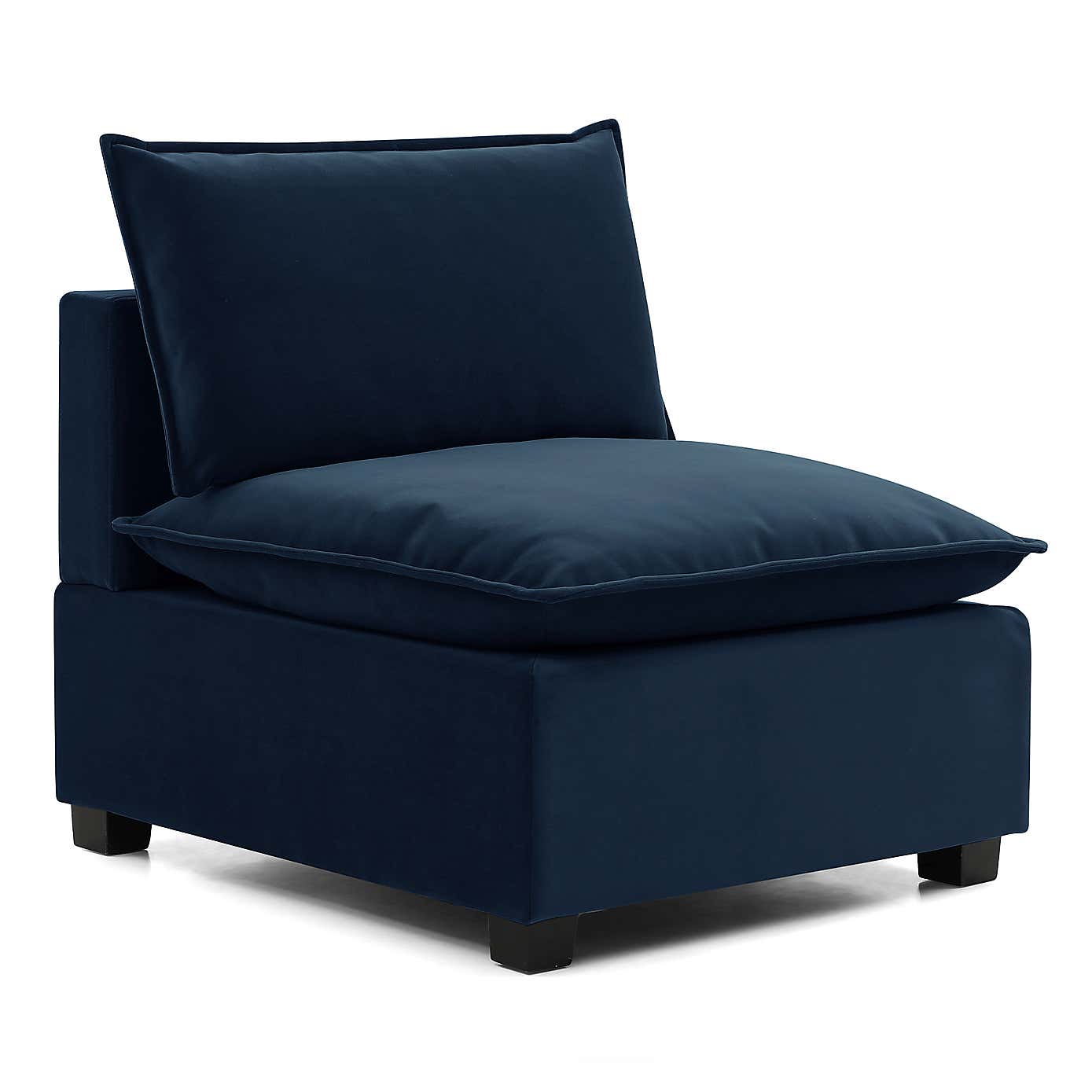 Moda Corner Modular Sofa, Navy Velvet