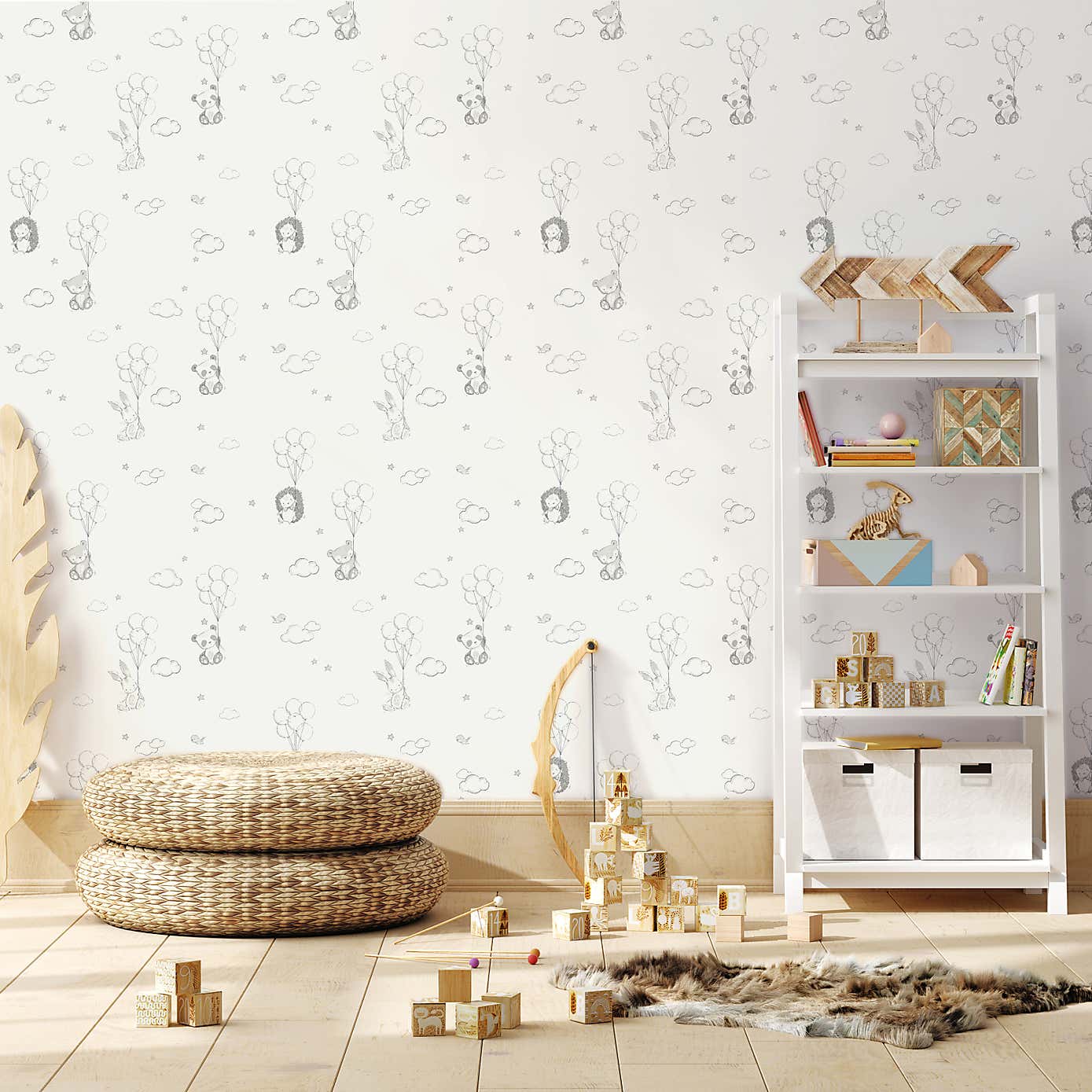 Animals & Balloons Wallpaper