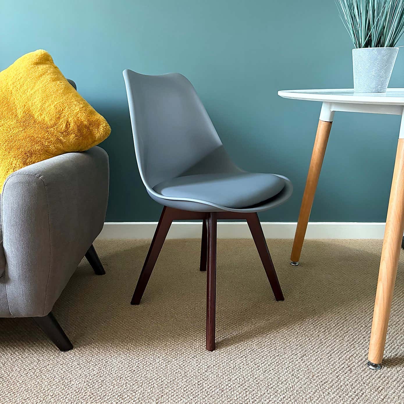 Fusion Living Soho Plastic Dining Chair with Squared Legs