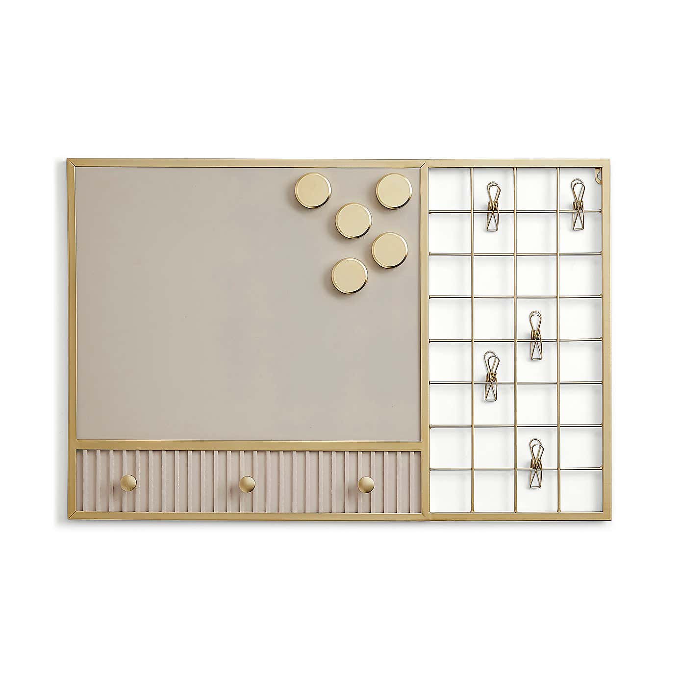 Modern Luxe Ribbed Magnetic Notice Board