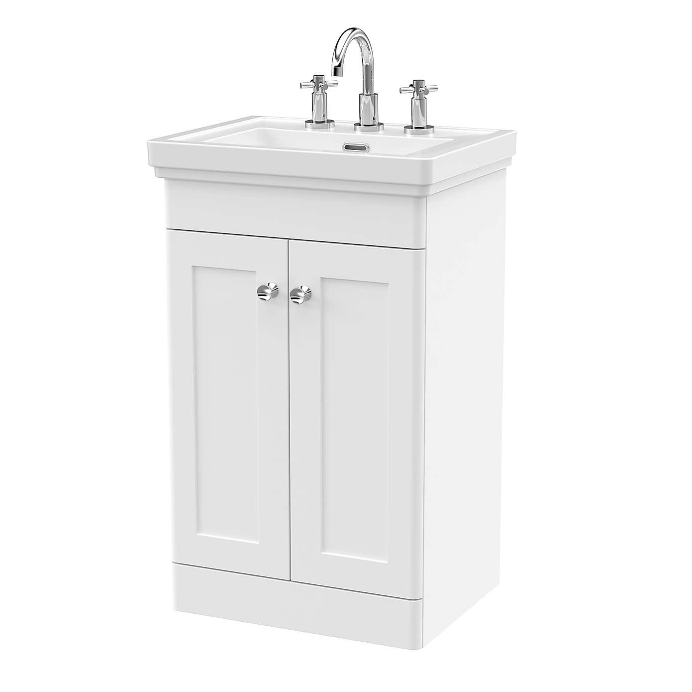 Classique Floor Standing 2 Door Vanity Unit with Basin