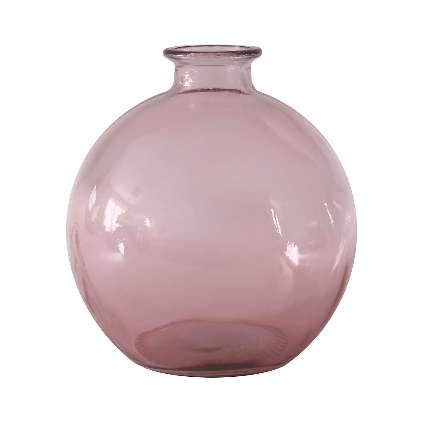 Recycled Glass Round Vase