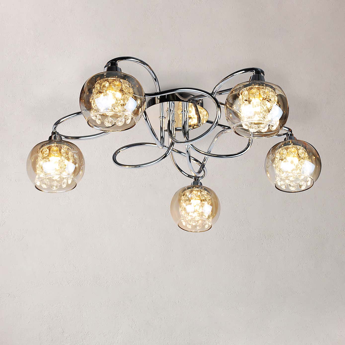 Seychelles 5 Light Flush Ceiling Fitting