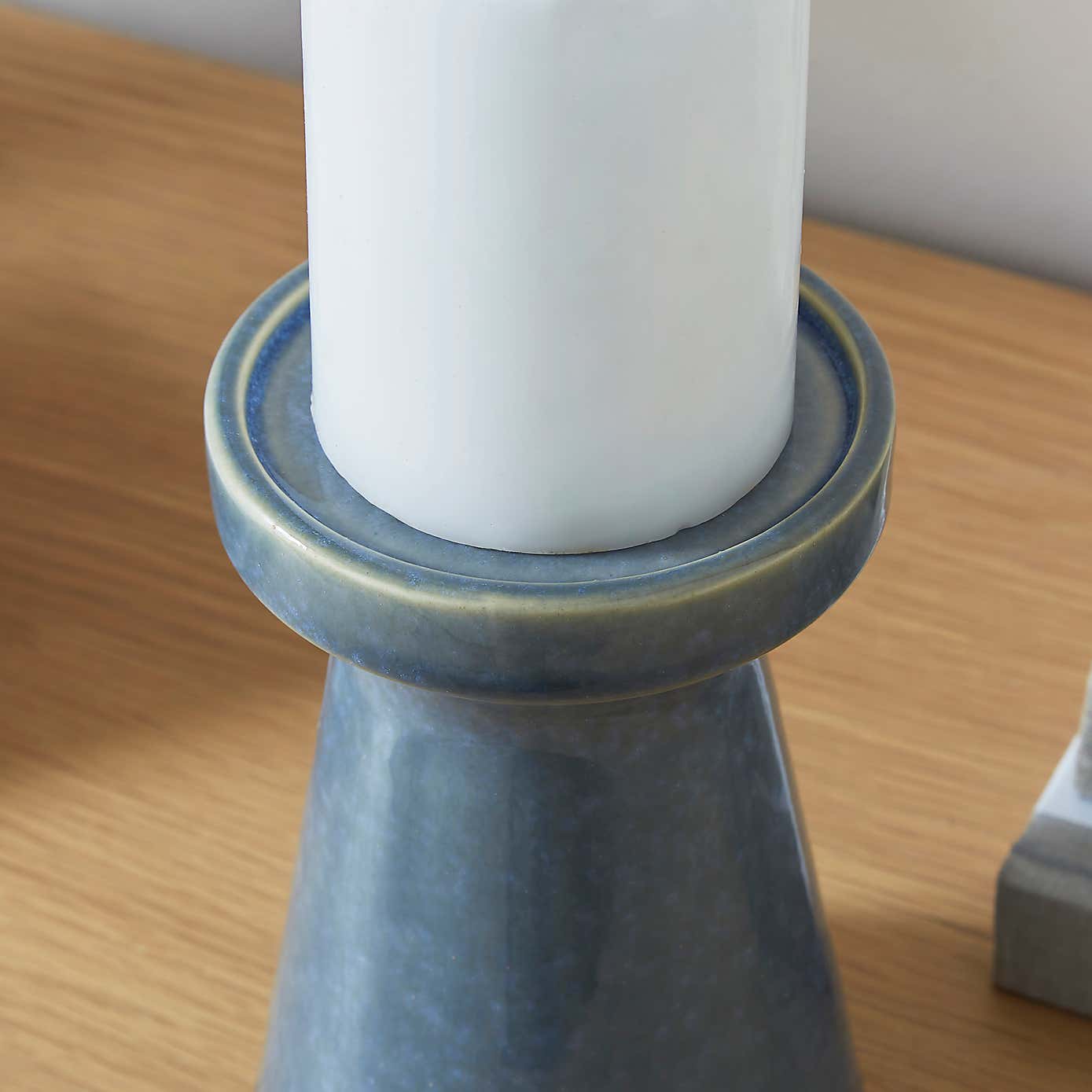 Reactive Glaze Ceramic Pillar Candle Holder