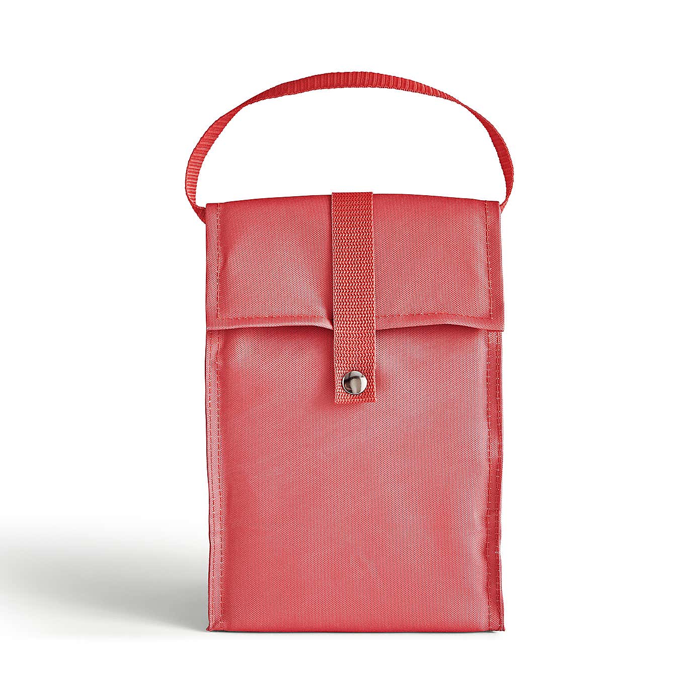 Coral Fold Over Lunch Bag