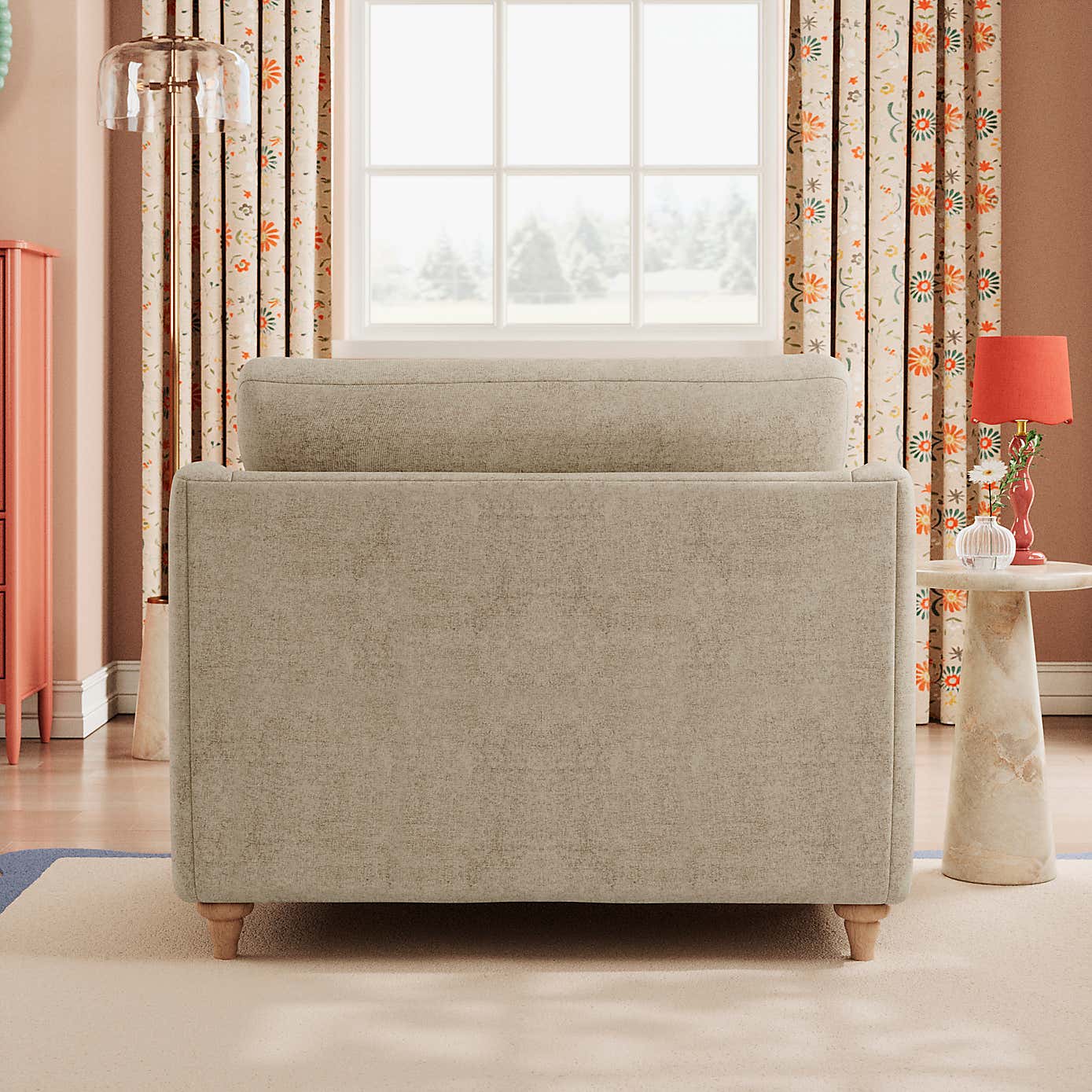 Hattie Tonal Plush Chenille Snuggle Sofa