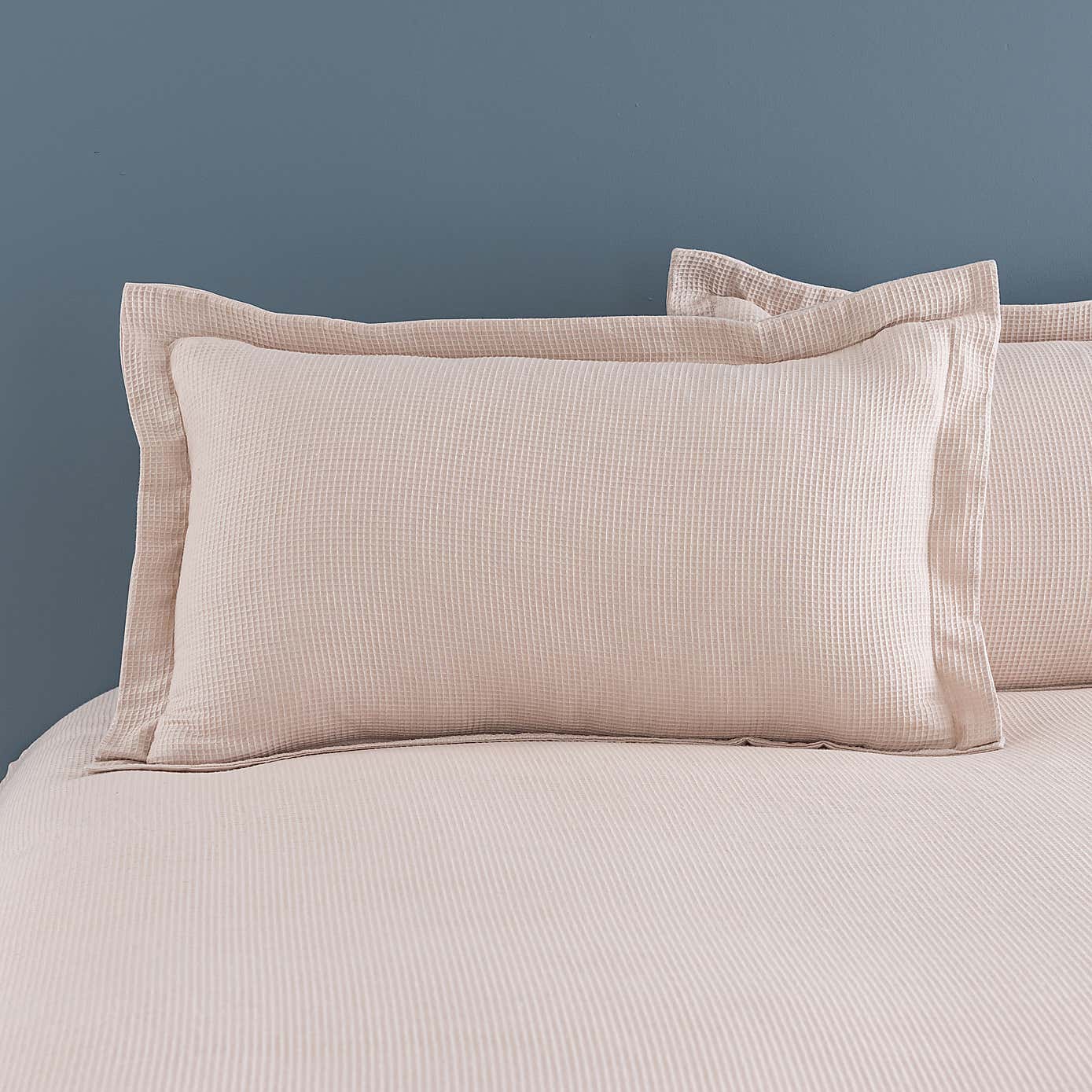 Alston Waffle Navy Oxford Pillowcase