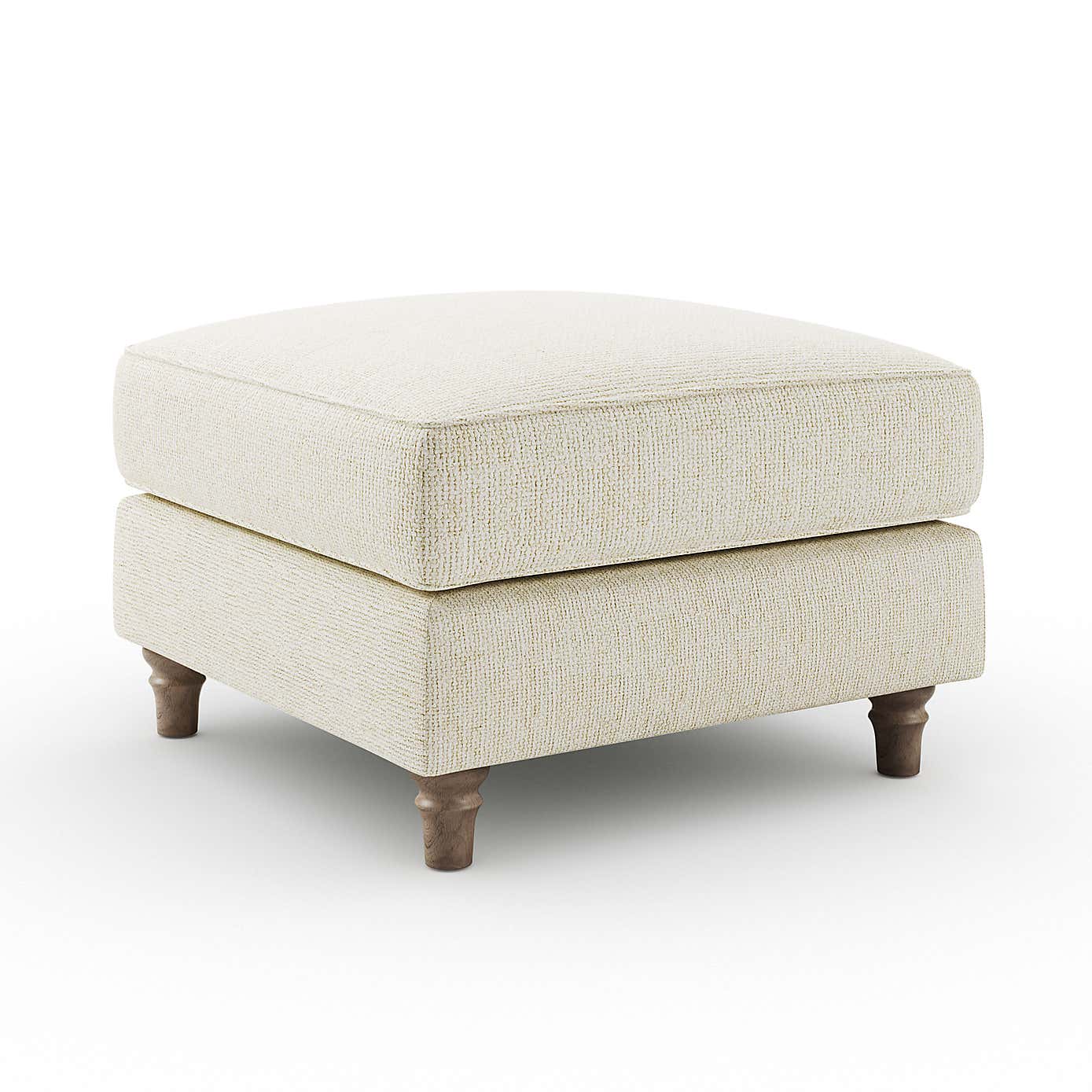 Flori Footstool, Chunky Chenille