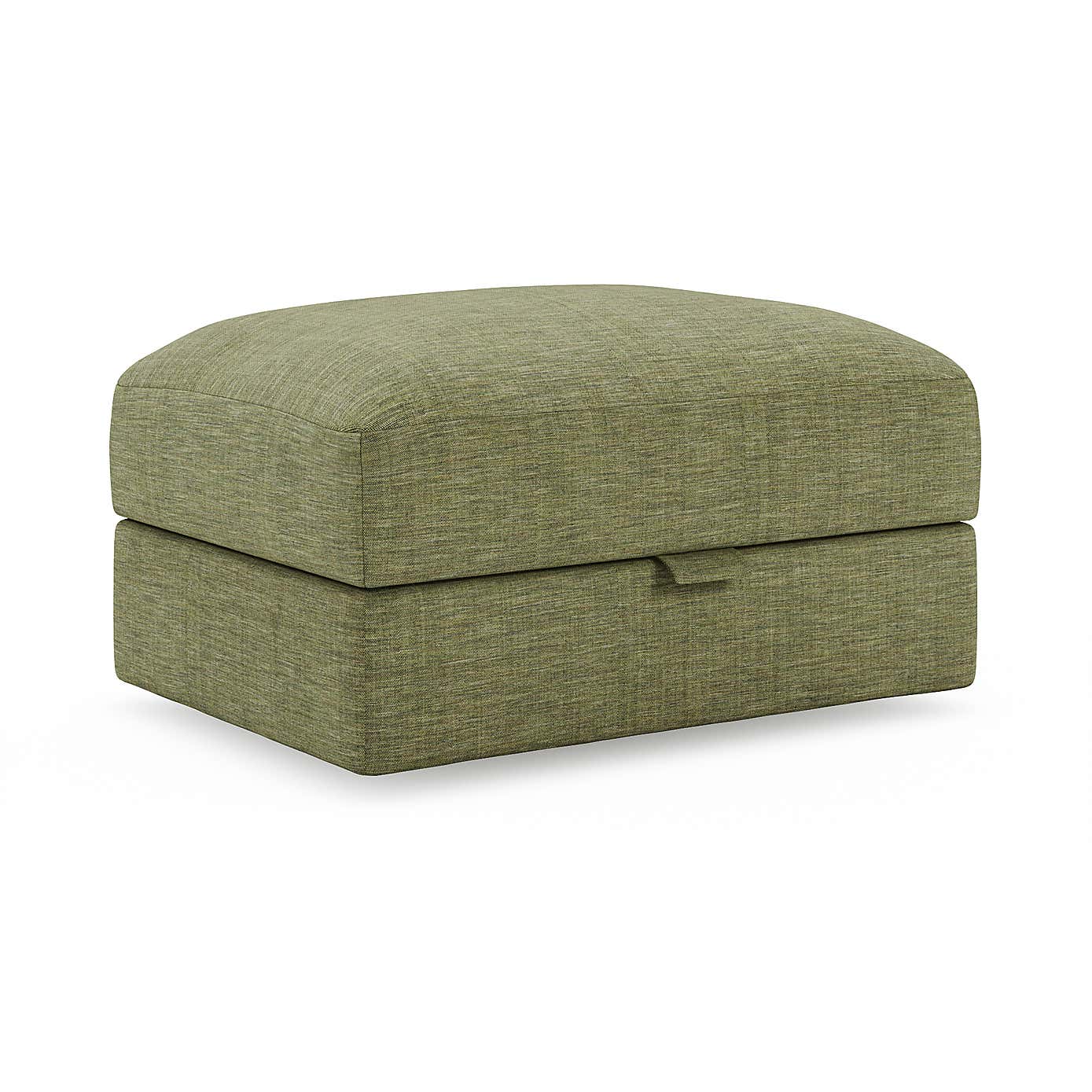 Hattie Slub Faux Linen Storage Footstool