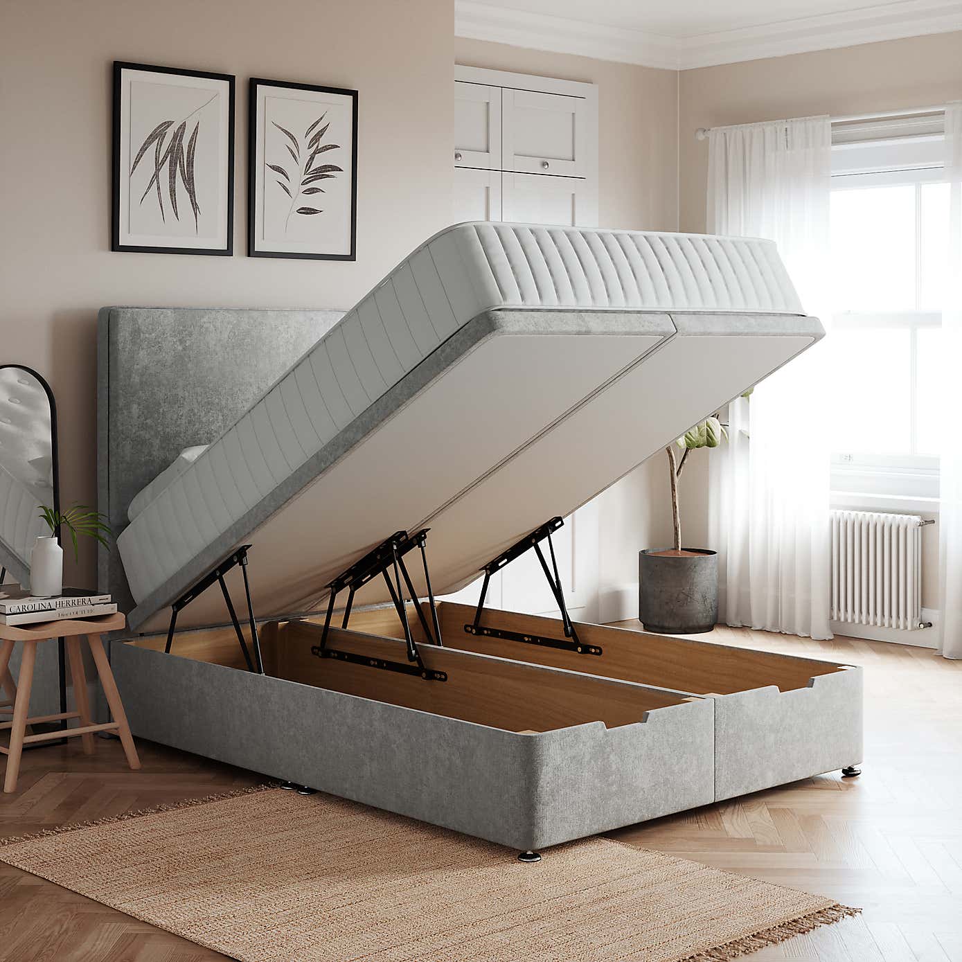 End Chenille Ottoman Base