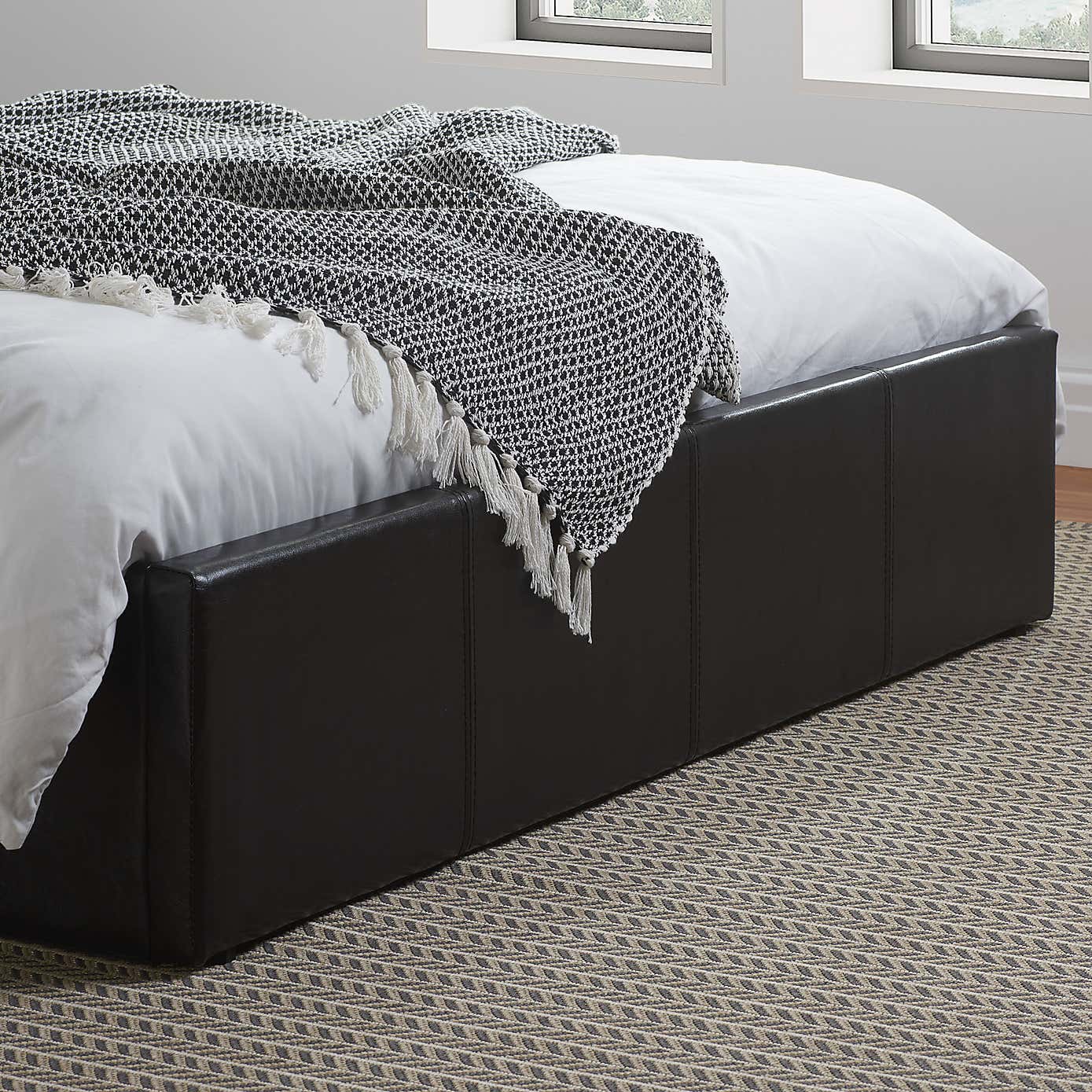 Berlin Faux Leather Ottoman Bed Frame
