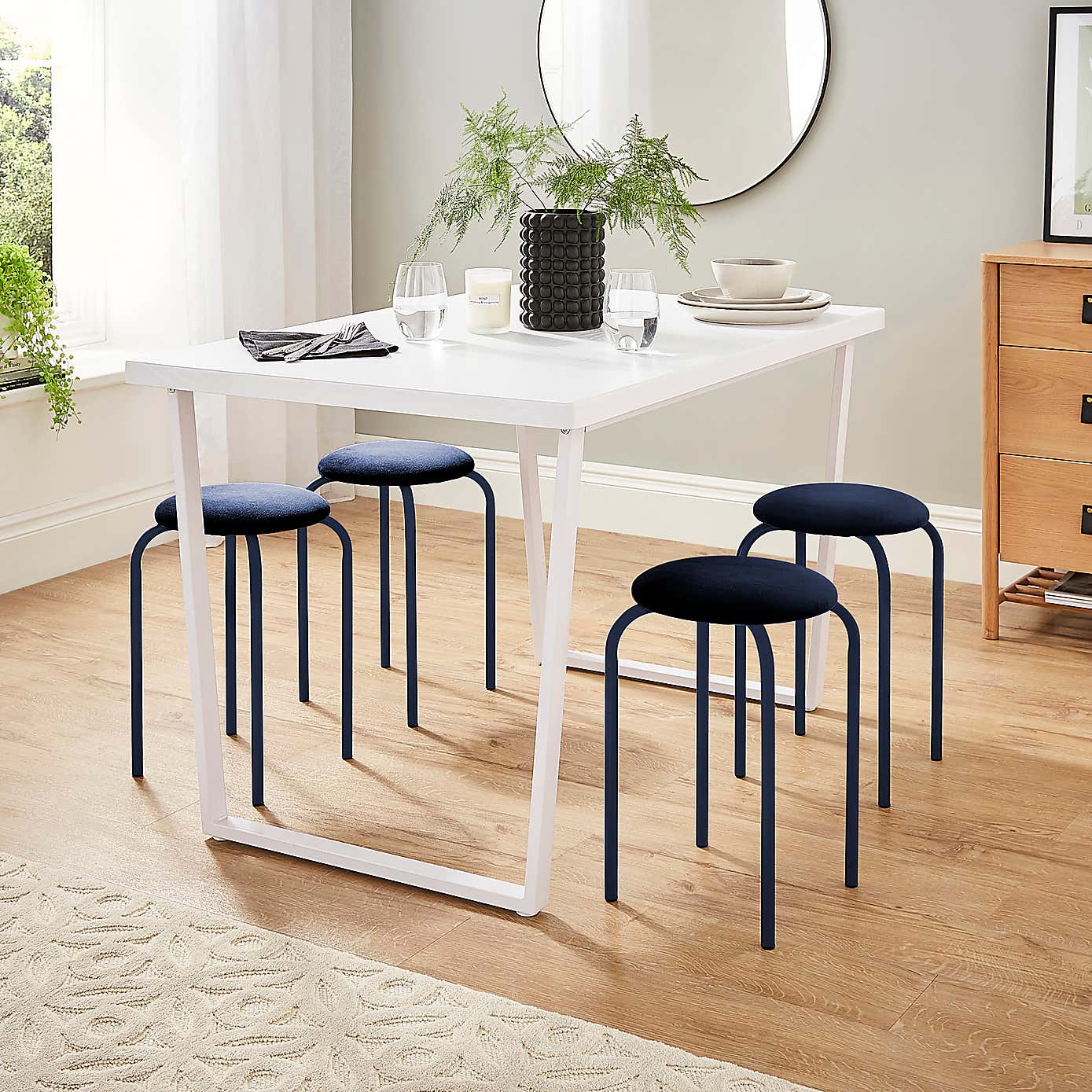 Verity Velvet Stacking Stool