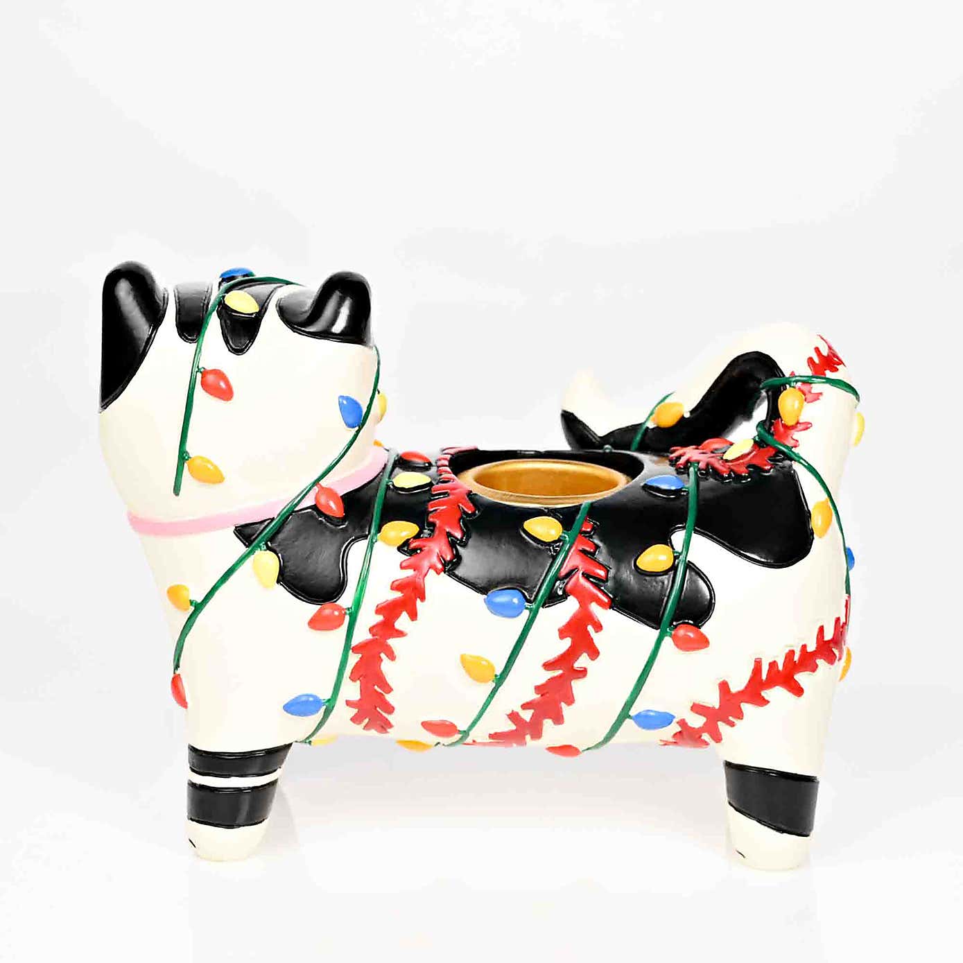 Raspberry Blossom Cat Shaped Candle Holder