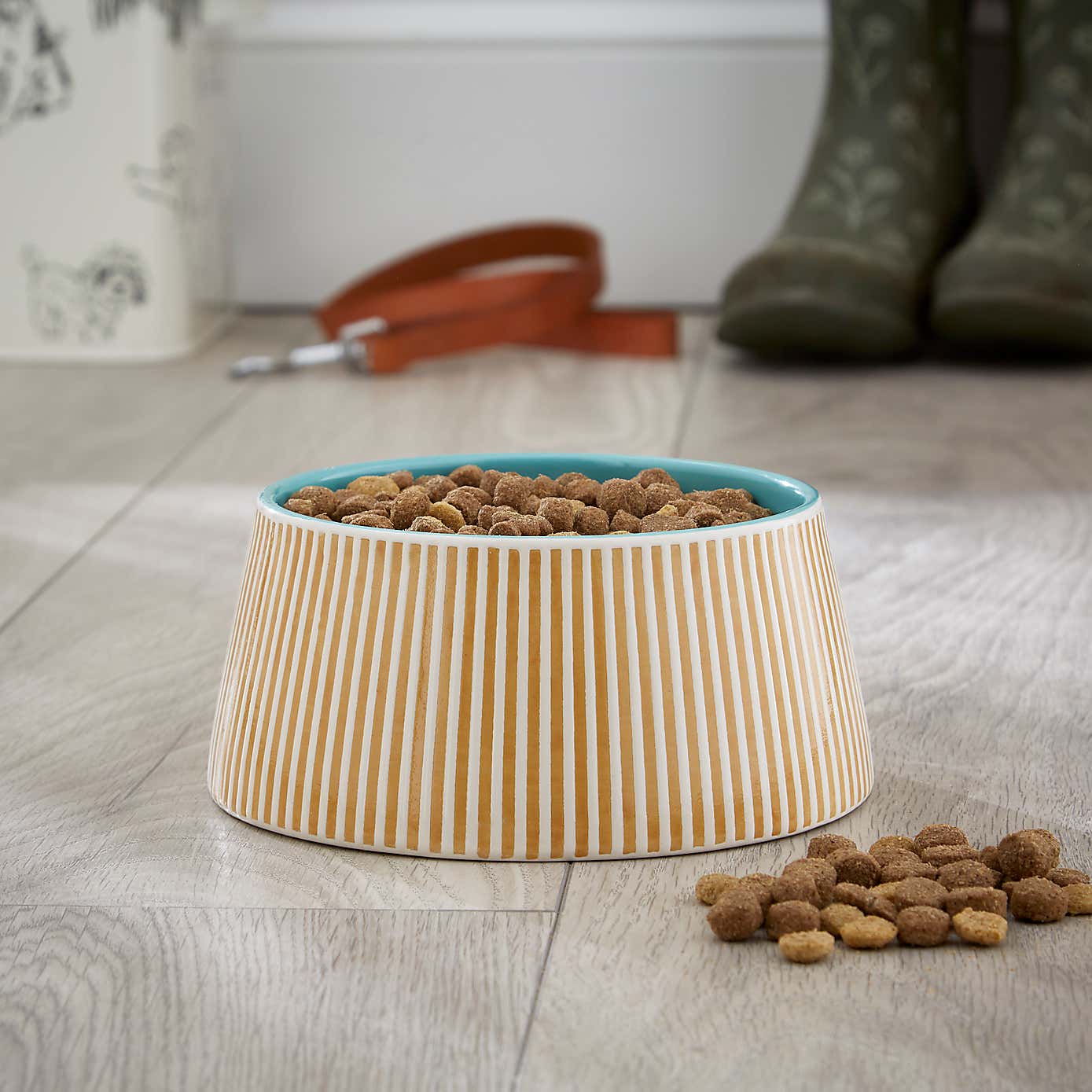 Striped Pet Bowl