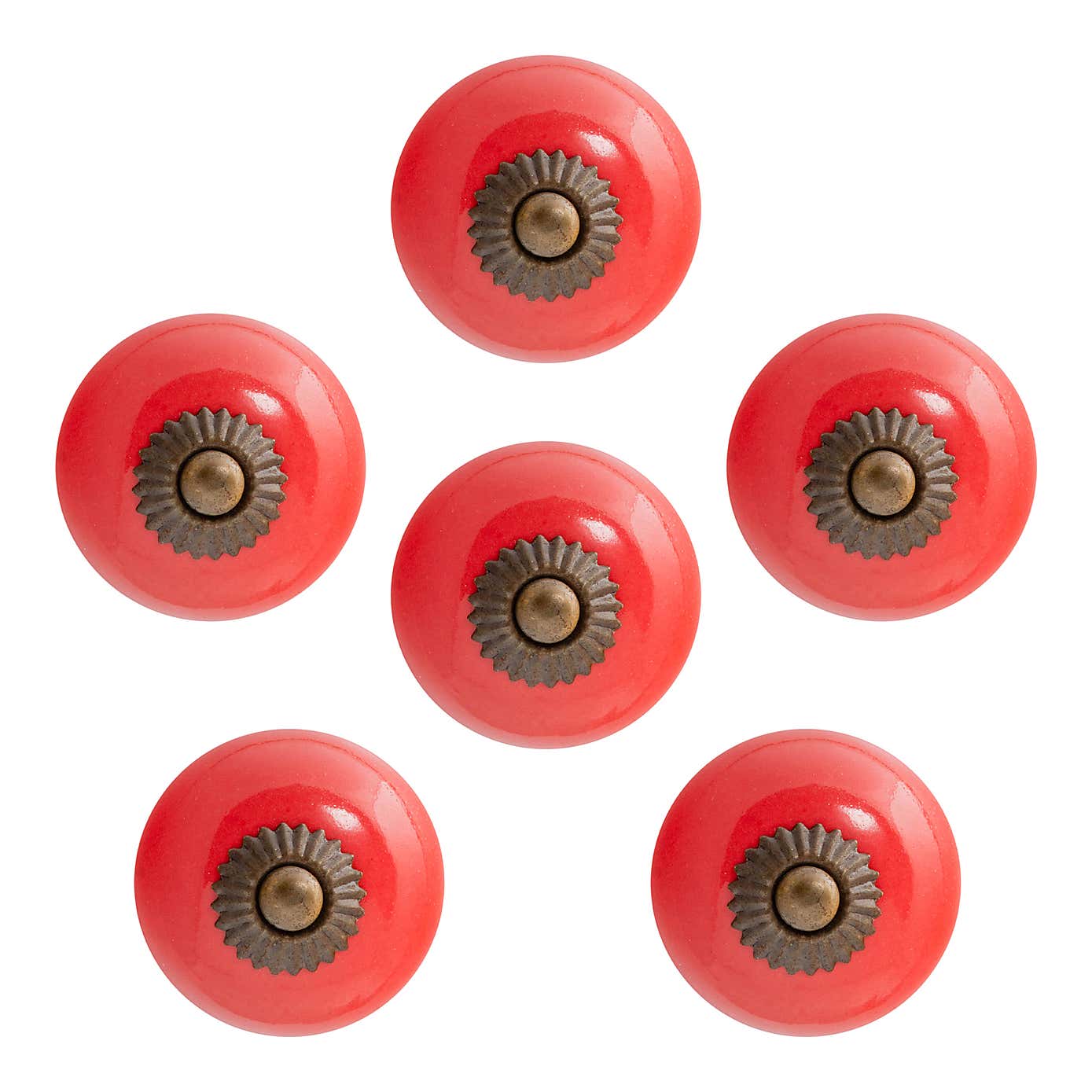 Pack of 6 Nicola Spring Round Drawer Knobs
