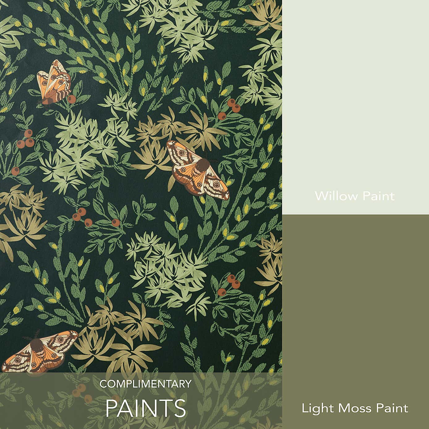 Moorland Moth Wallpaper Green