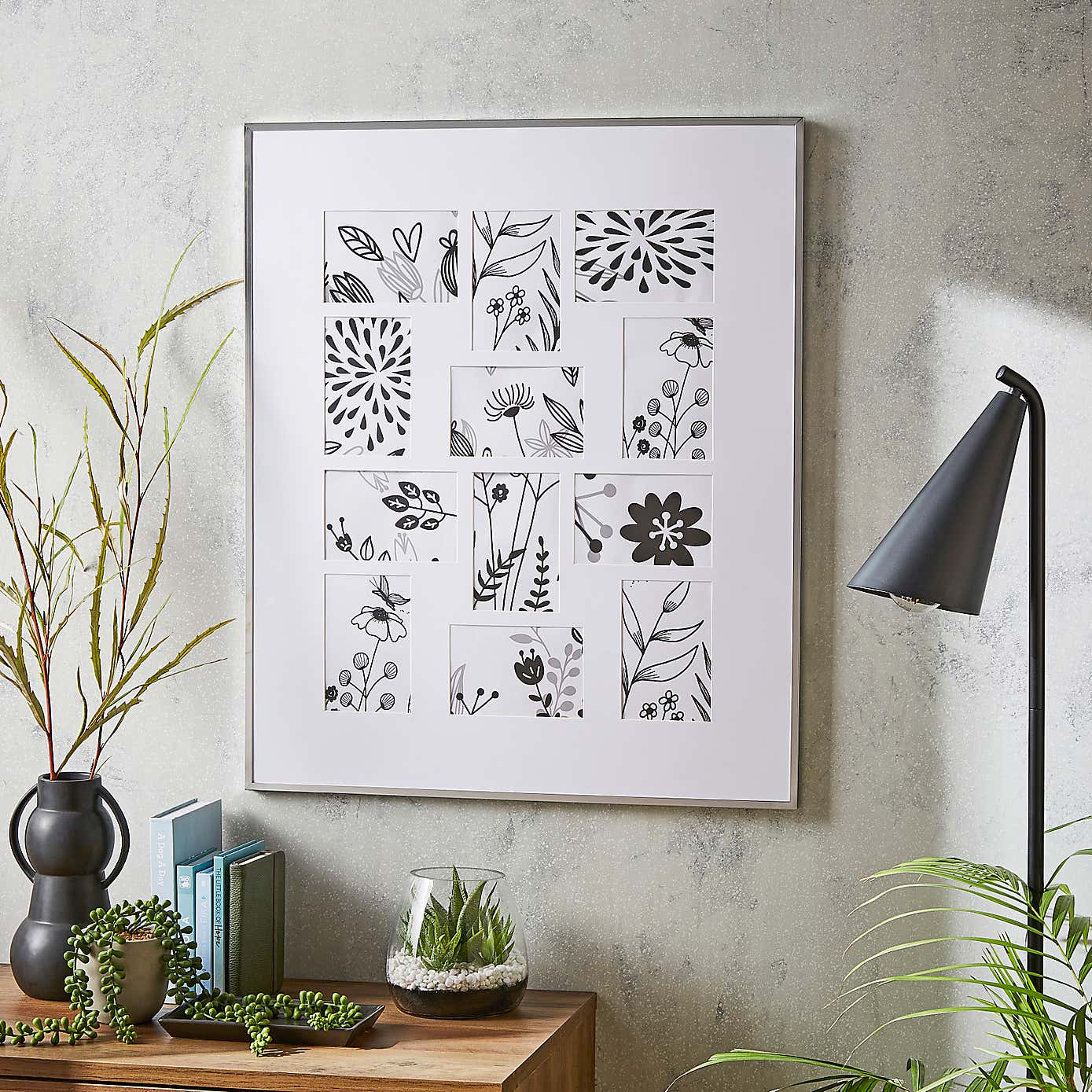 Skinny Metal Multi Photo Frame