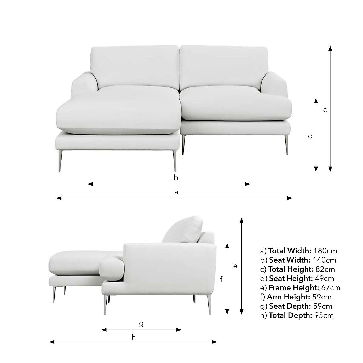 Lawson Chunky Tonal Weave Corner Chaise Sofa