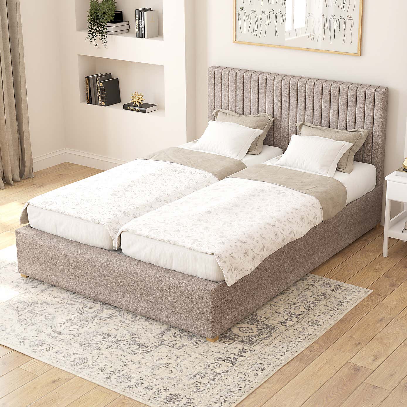 Grant Saxon Twill Adjustable Bed