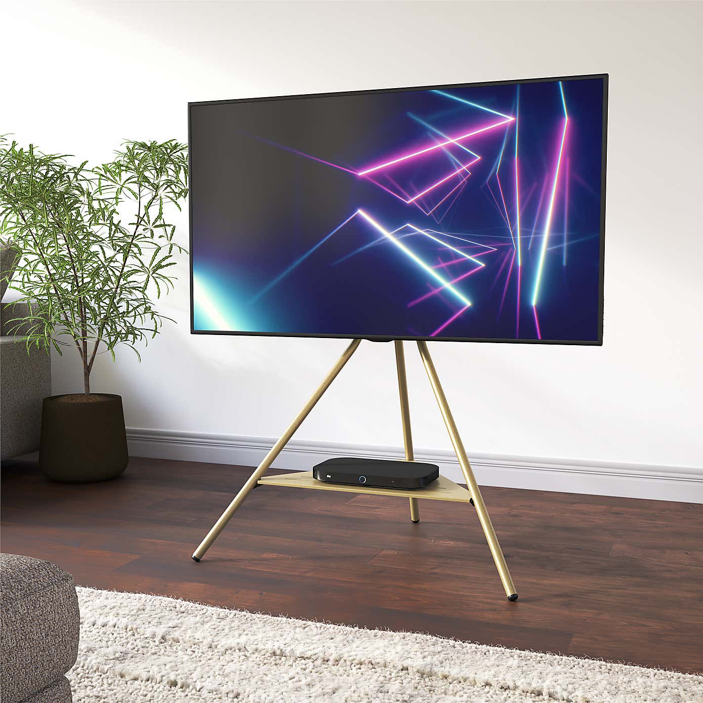 AVF Tiga Freestanding Metal Tripod TV Stand for TVs up to 65"