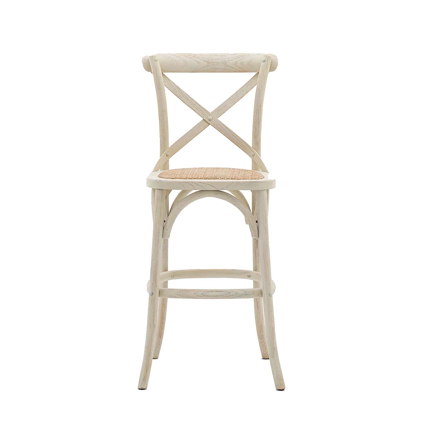 Cannock Set of 2 Bar Stools, Rattan