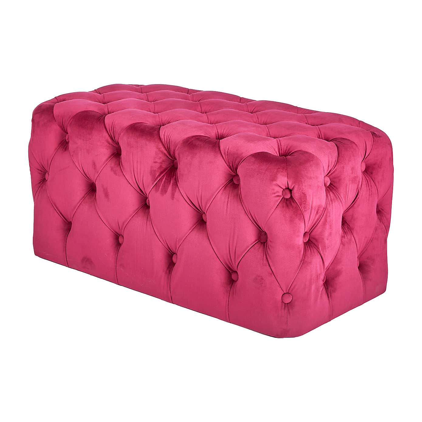 Seraphina Velvet Buttoned Ottoman
