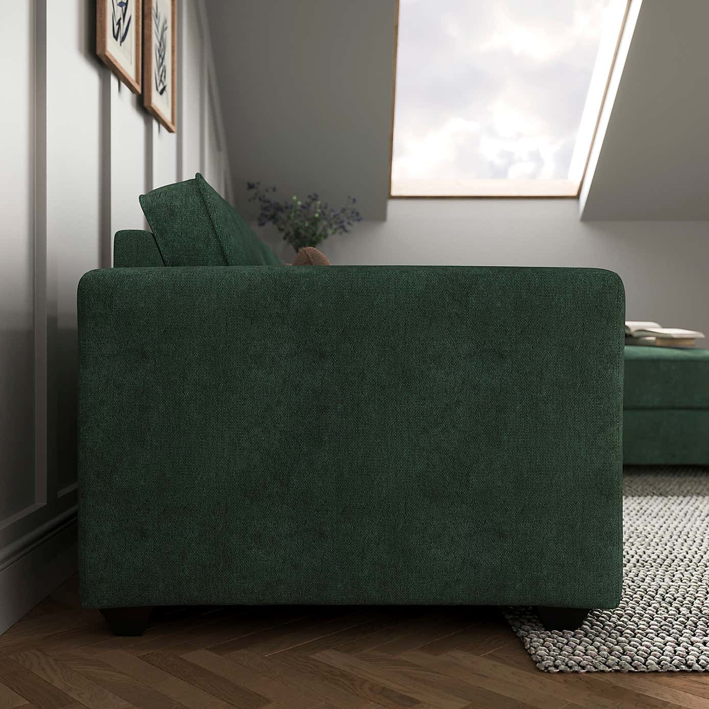 Claude Soft Tonal Chenille Corner Chaise Sofa