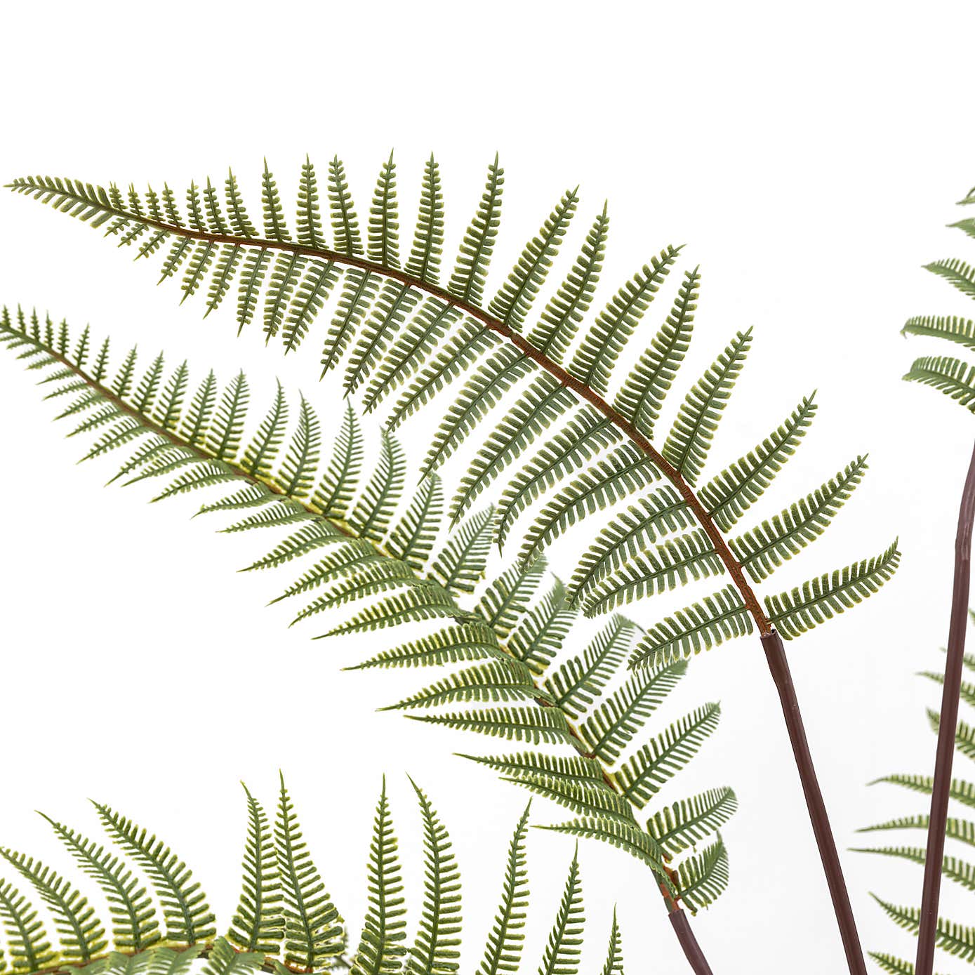 Artificial Fern in Grey Ceramic Pot
