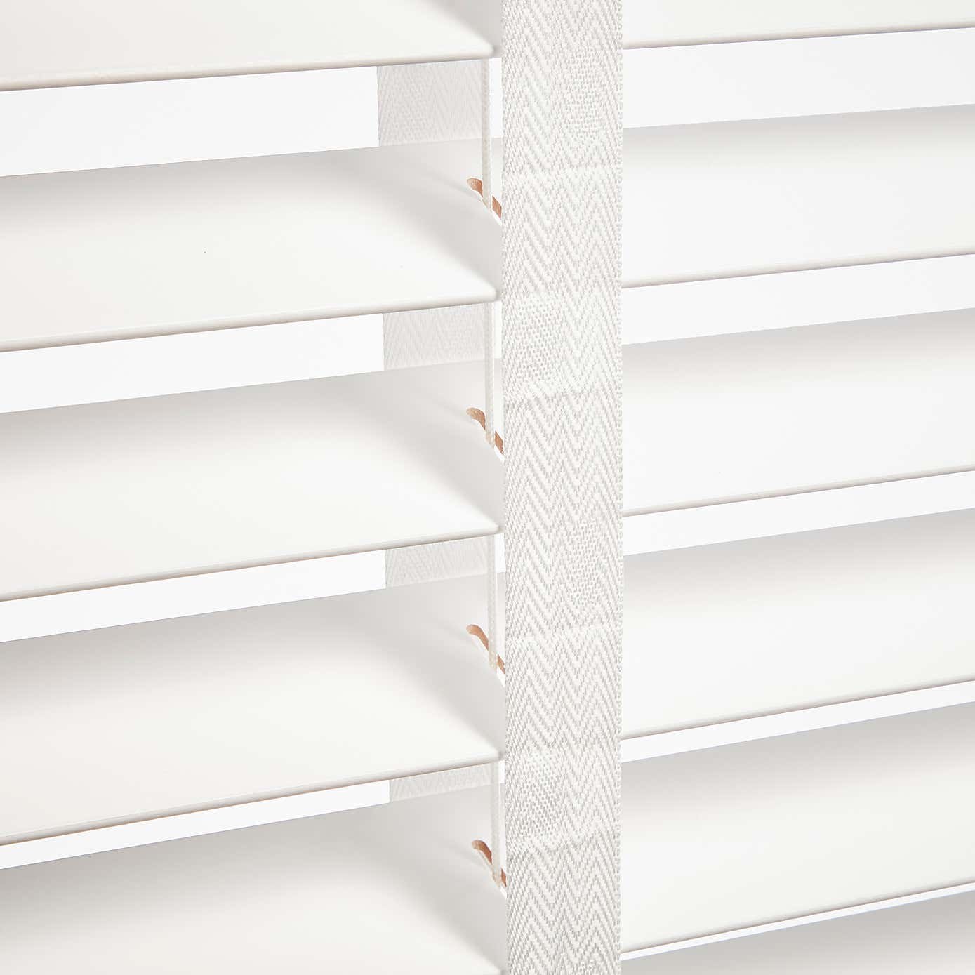 White Fauxwood 50mm Slats Venetian Blind