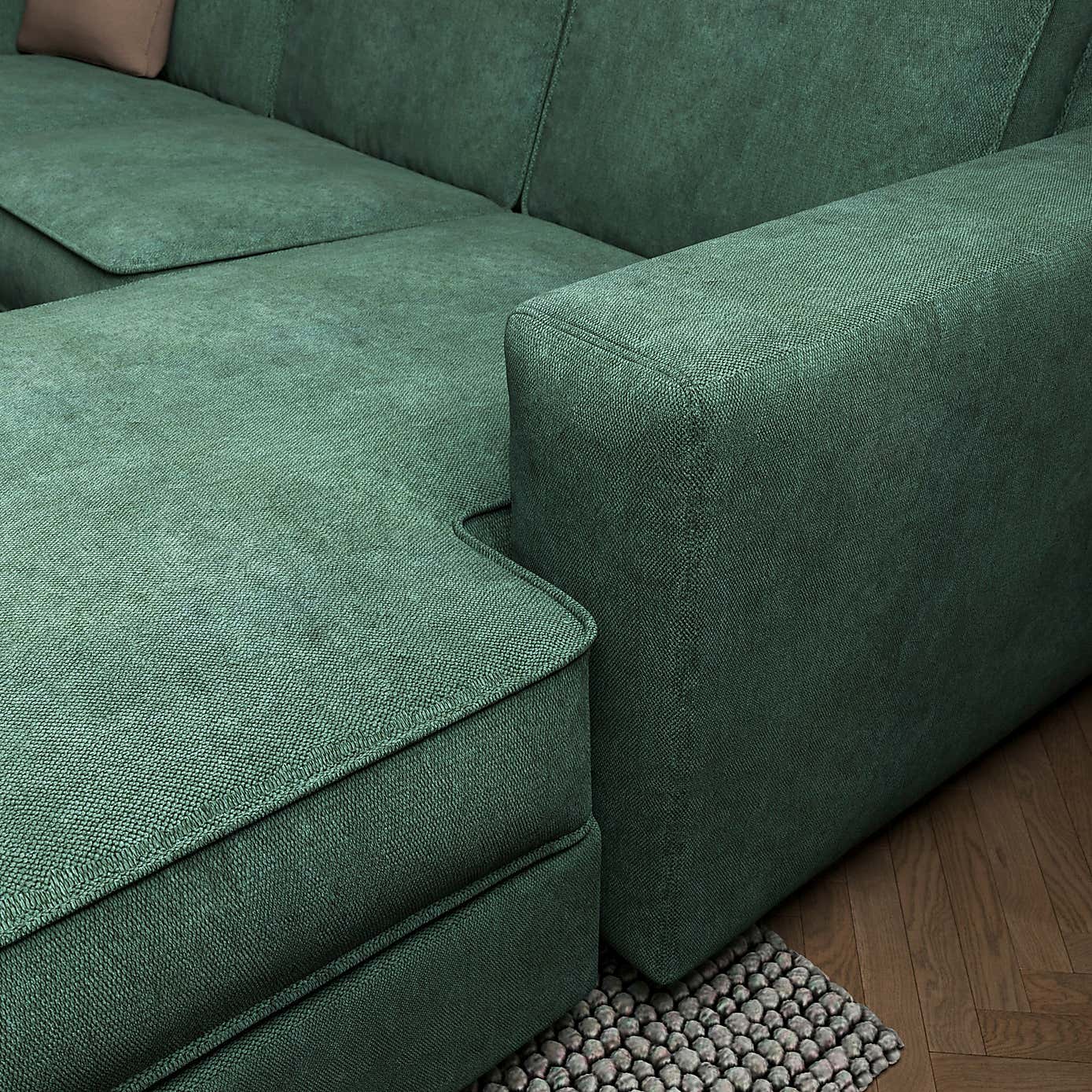 Claude Soft Tonal Chenille Corner Chaise Sofa