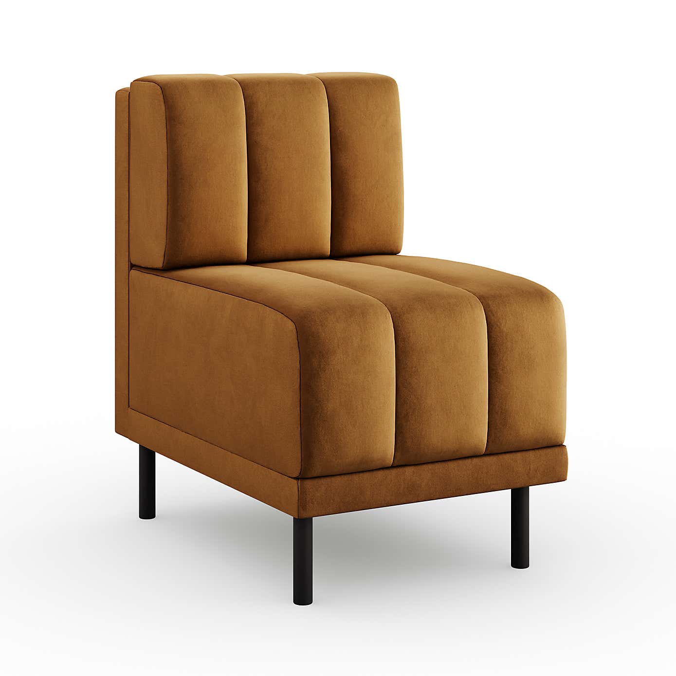 Amali Small Dining Bench, Matte Plush Velvet