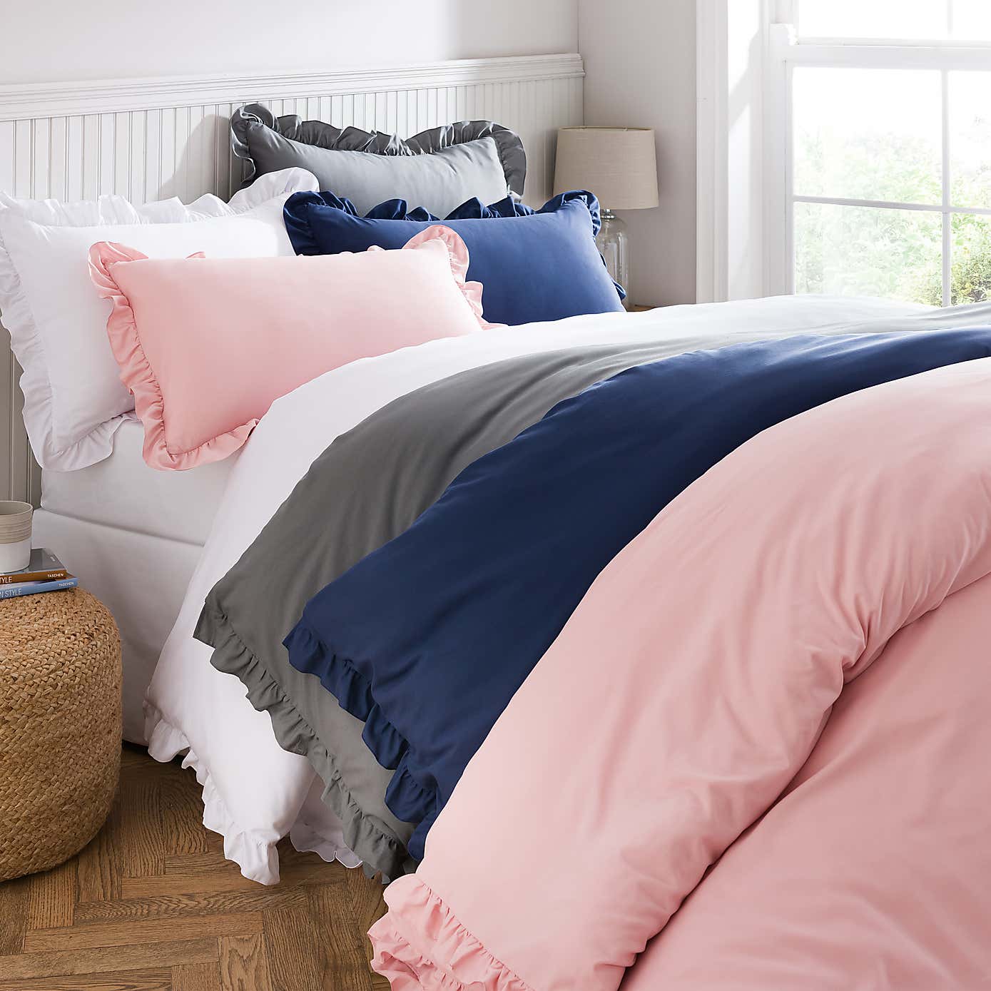 Briona Frilled Edge Duvet Cover & Pillowcase Set