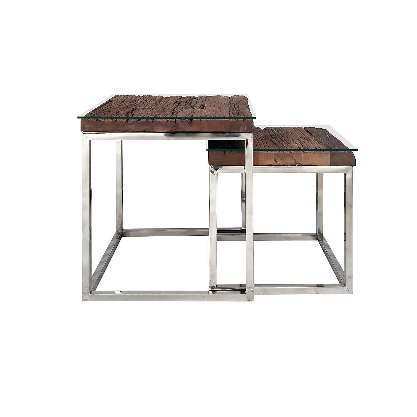 Indus Valley Railway Sleeper Nest Of 2 Tables