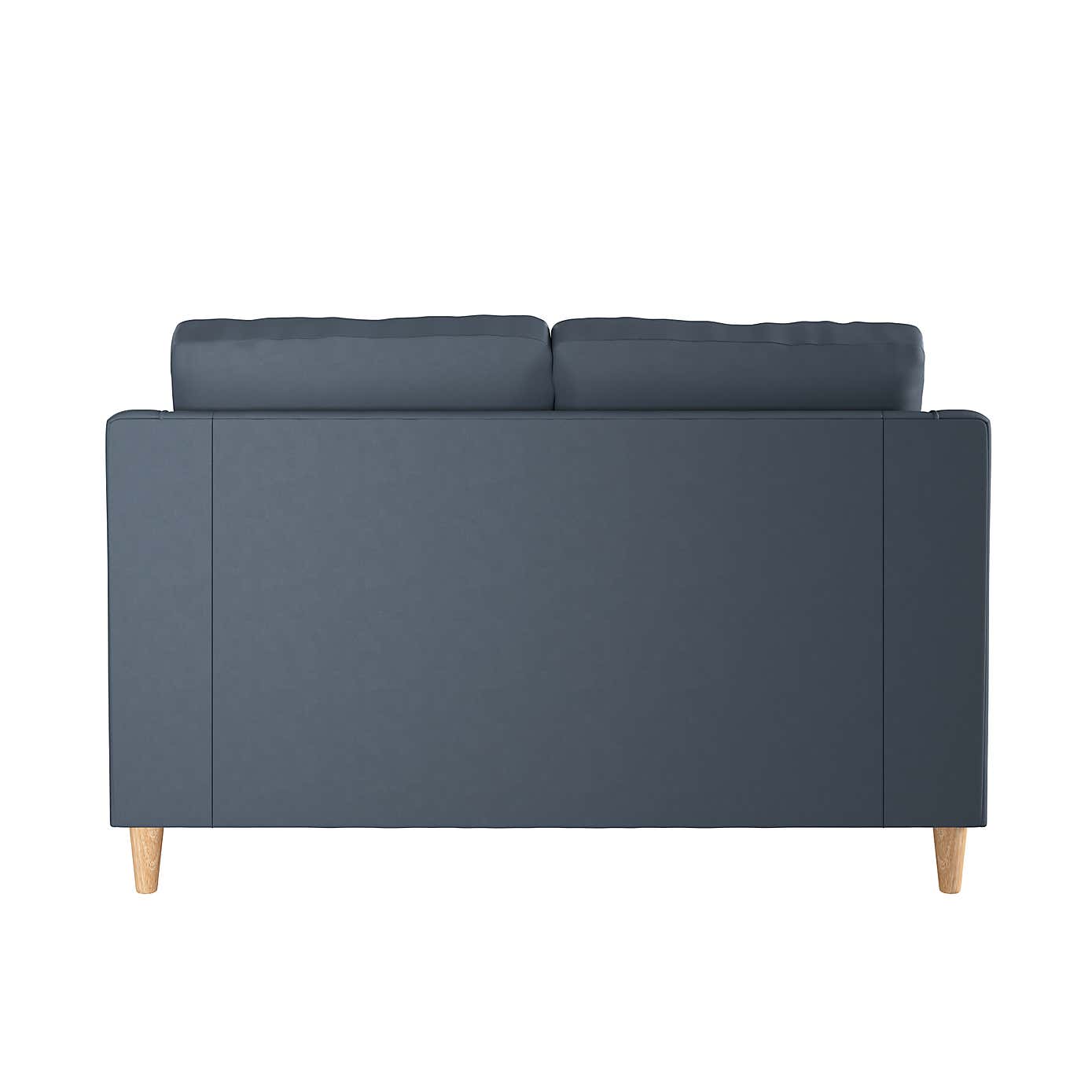 Baxter Kalman Navy Faux Leather 2 Seater Sofa
