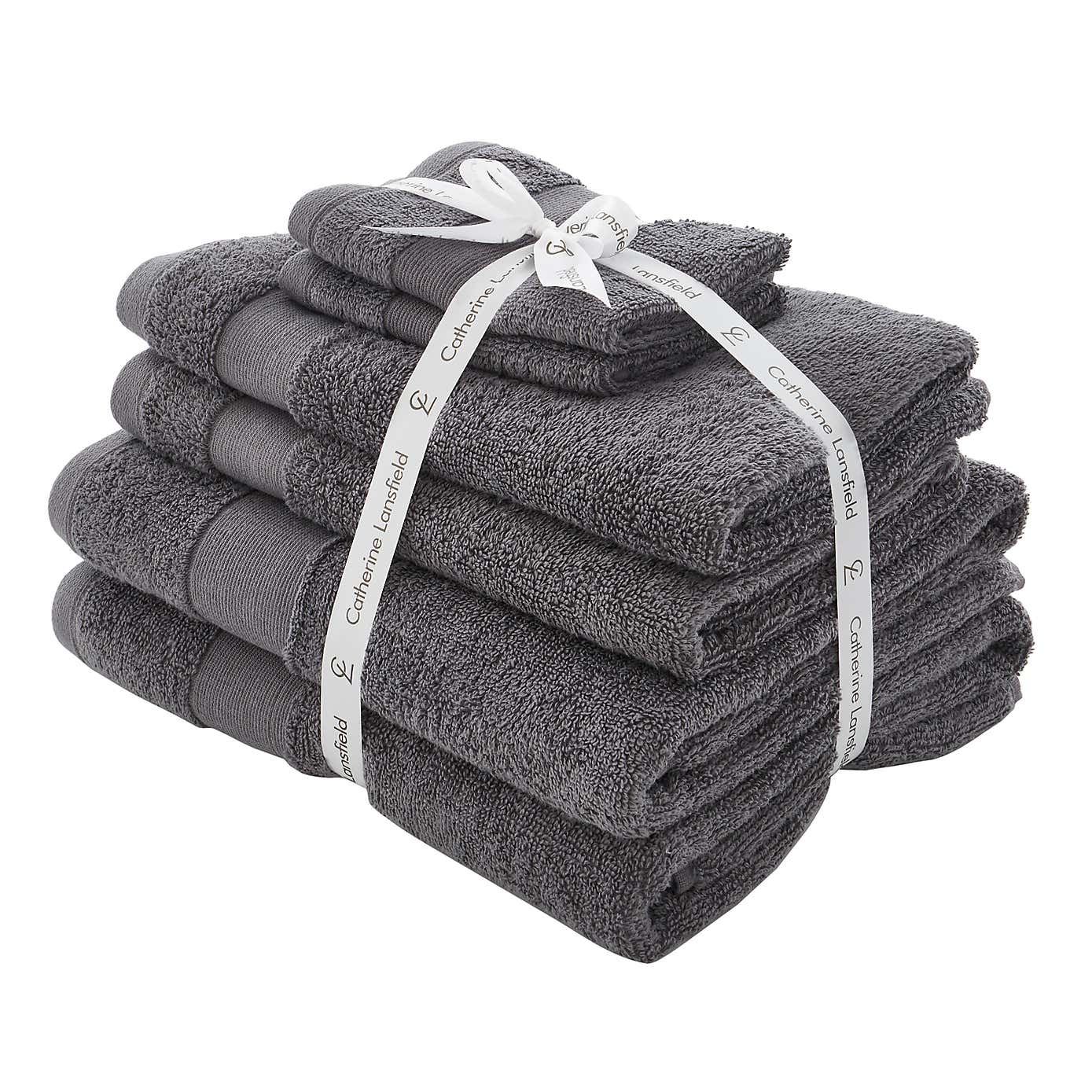 Catherine Lansfield Anti Bacterial 6 Piece Towel Bale