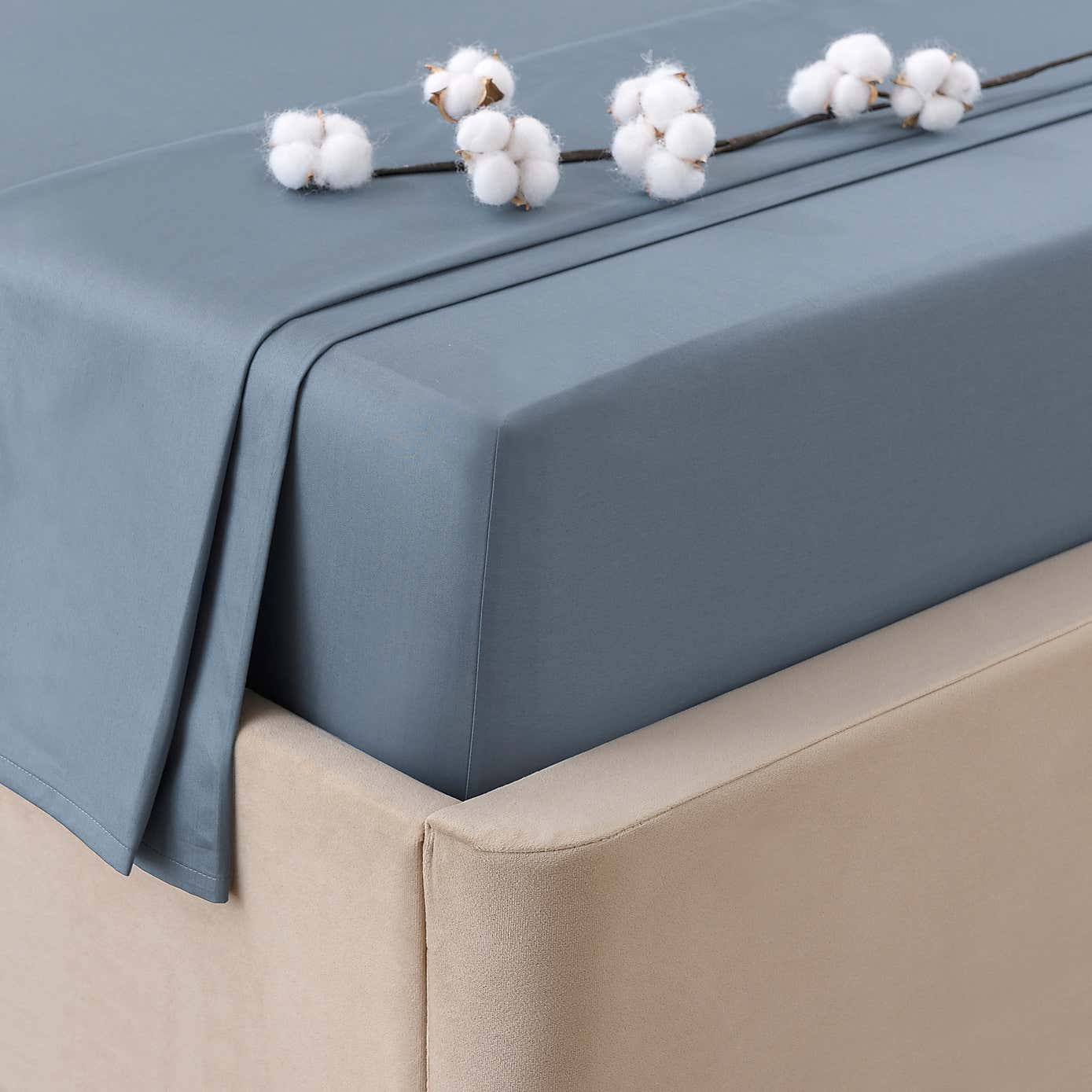 Dorma 300 Thread Count 100% Cotton Sateen Plain Flat Sheet