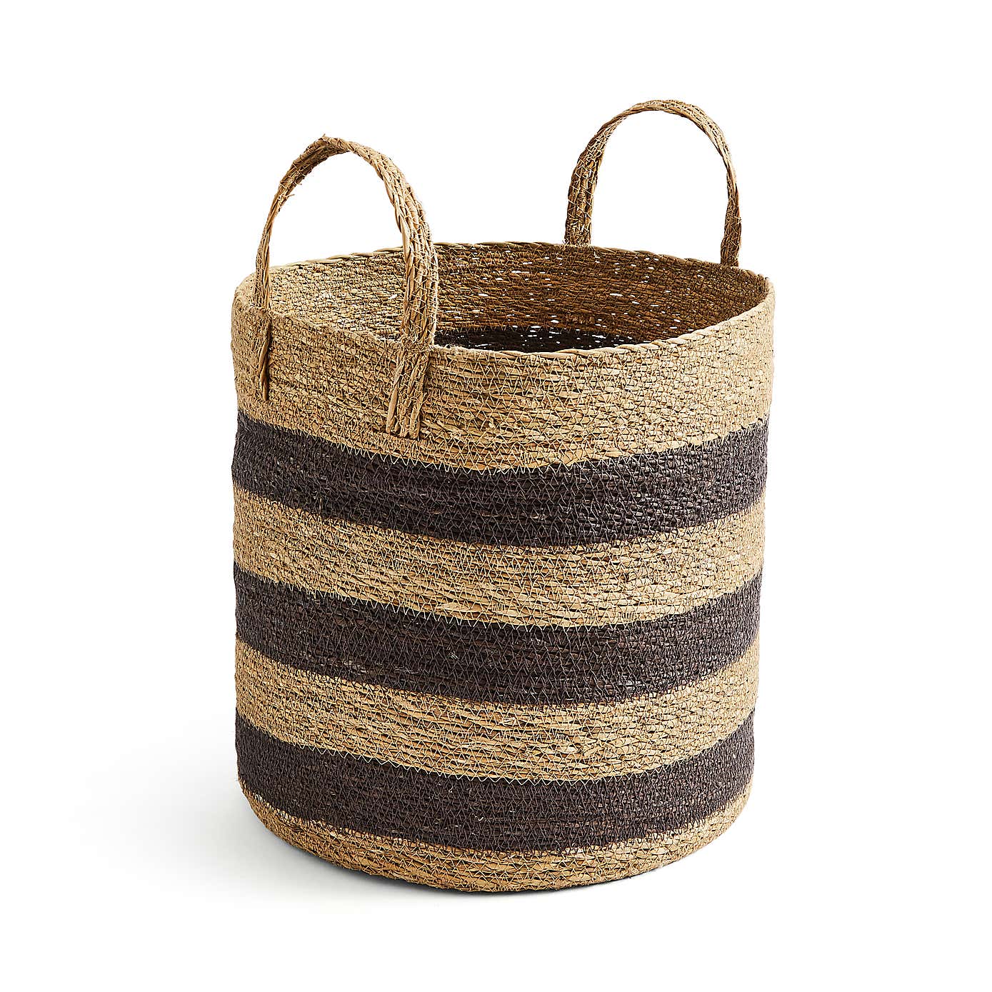 Medium Striped Seagrass Basket