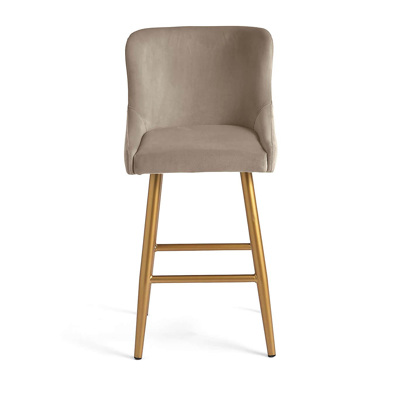 Montreal Bar Stool, Mink Velvet