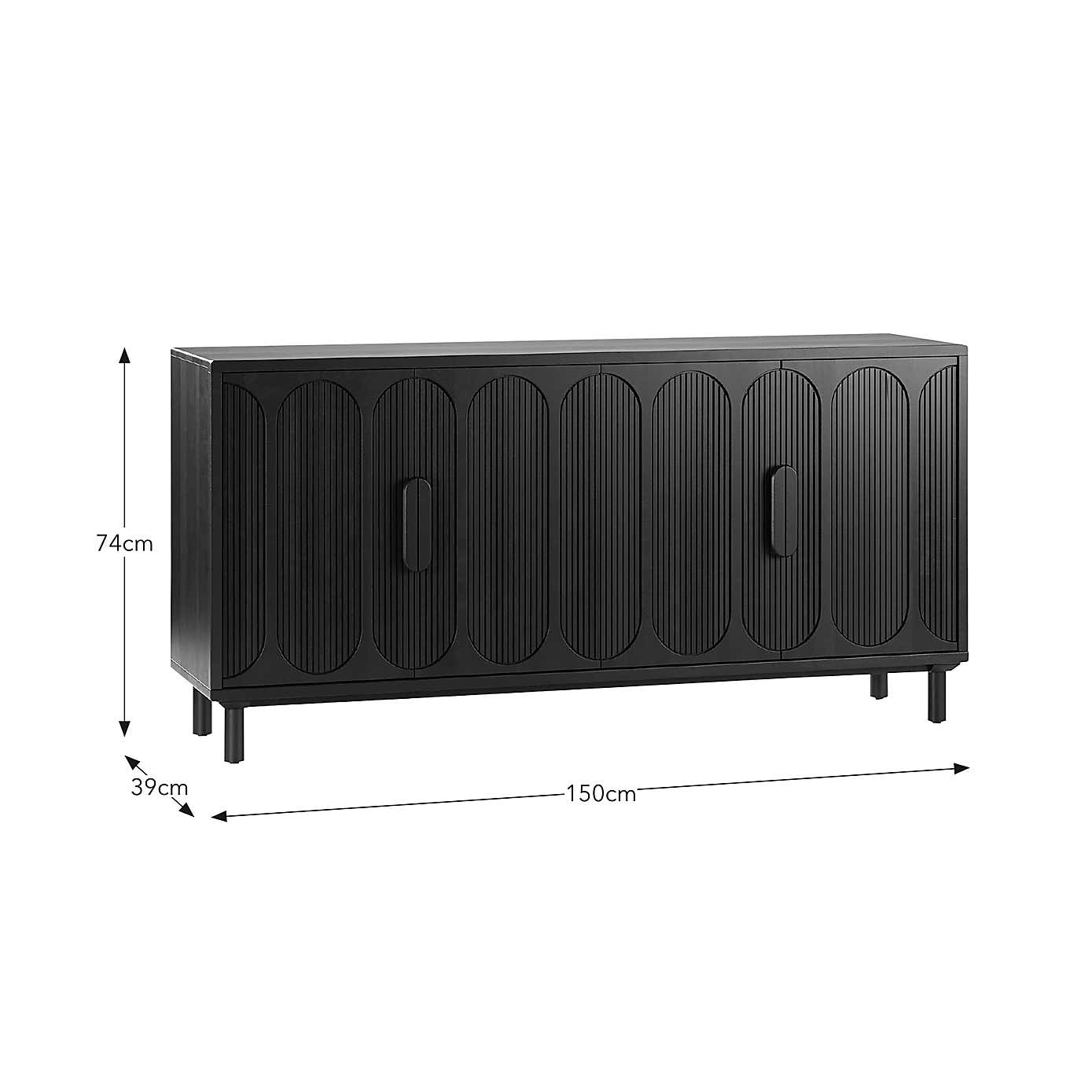 Khari 4 Door Large Sideboard Mango Wood