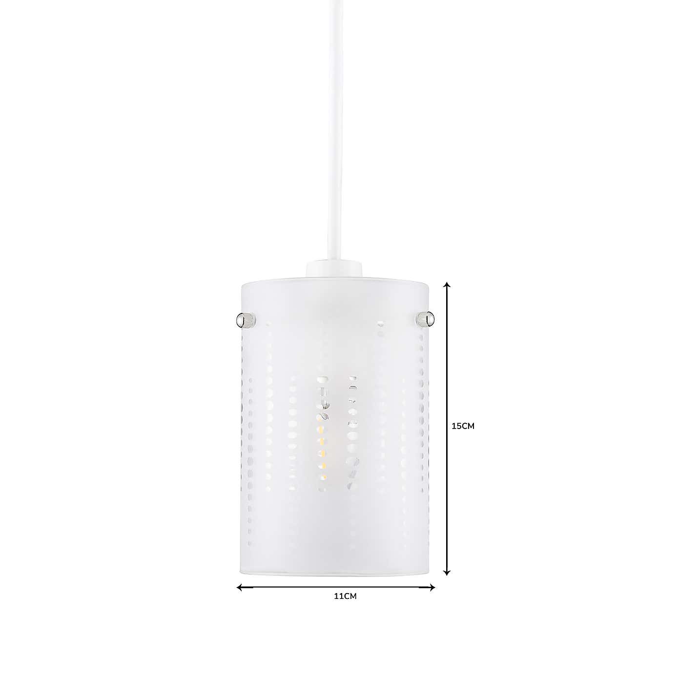 Grayson Dot Glass White Easy Fit Pendant Shade