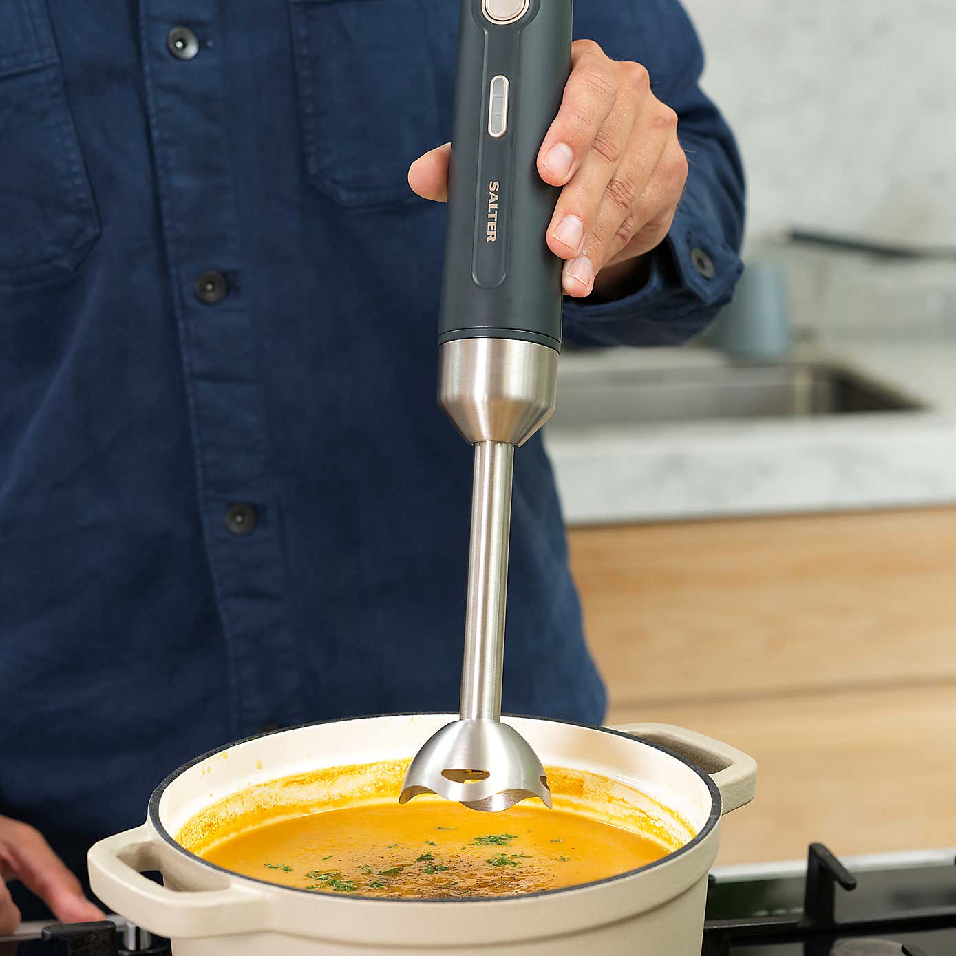 Salter Cordless 2 in 1 Blender Grey