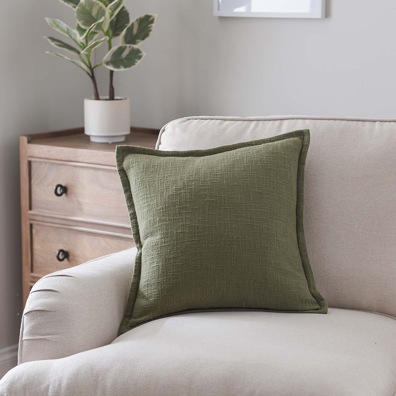 Westcott Cotton Velvet Slub Square Cushion