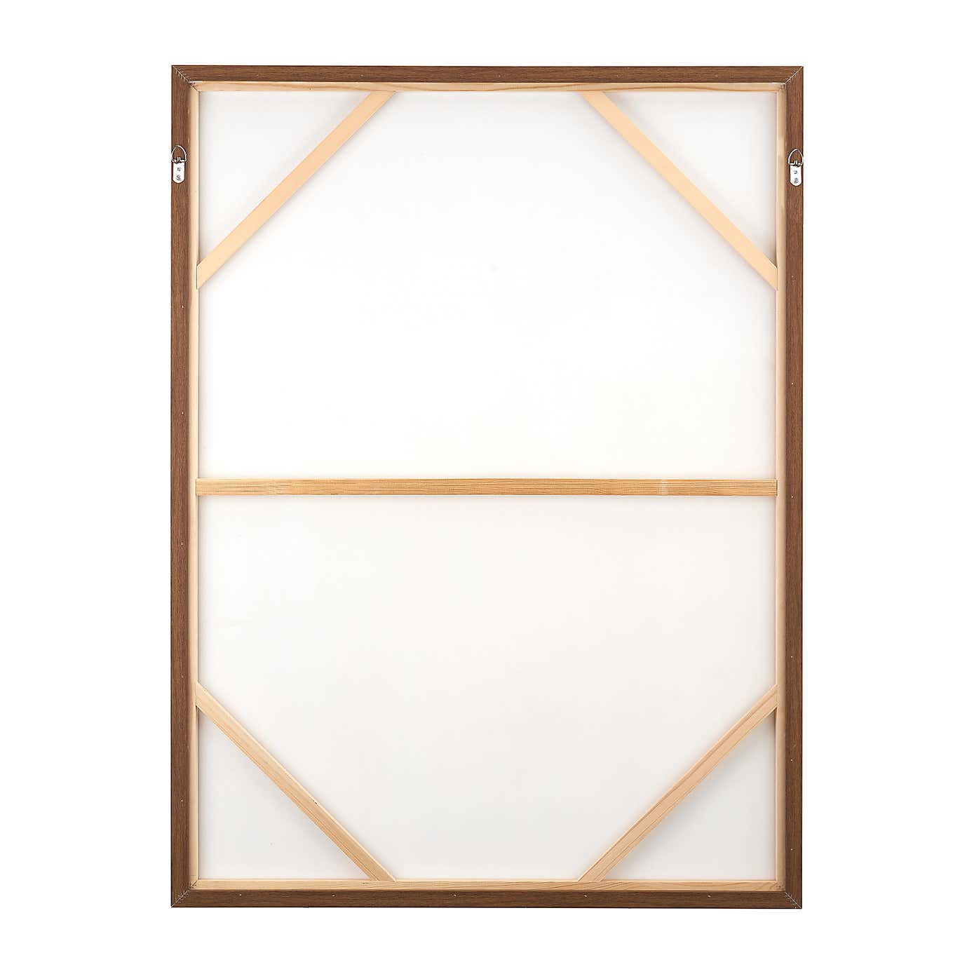 Large Natural and White Abstract Framed Canvas