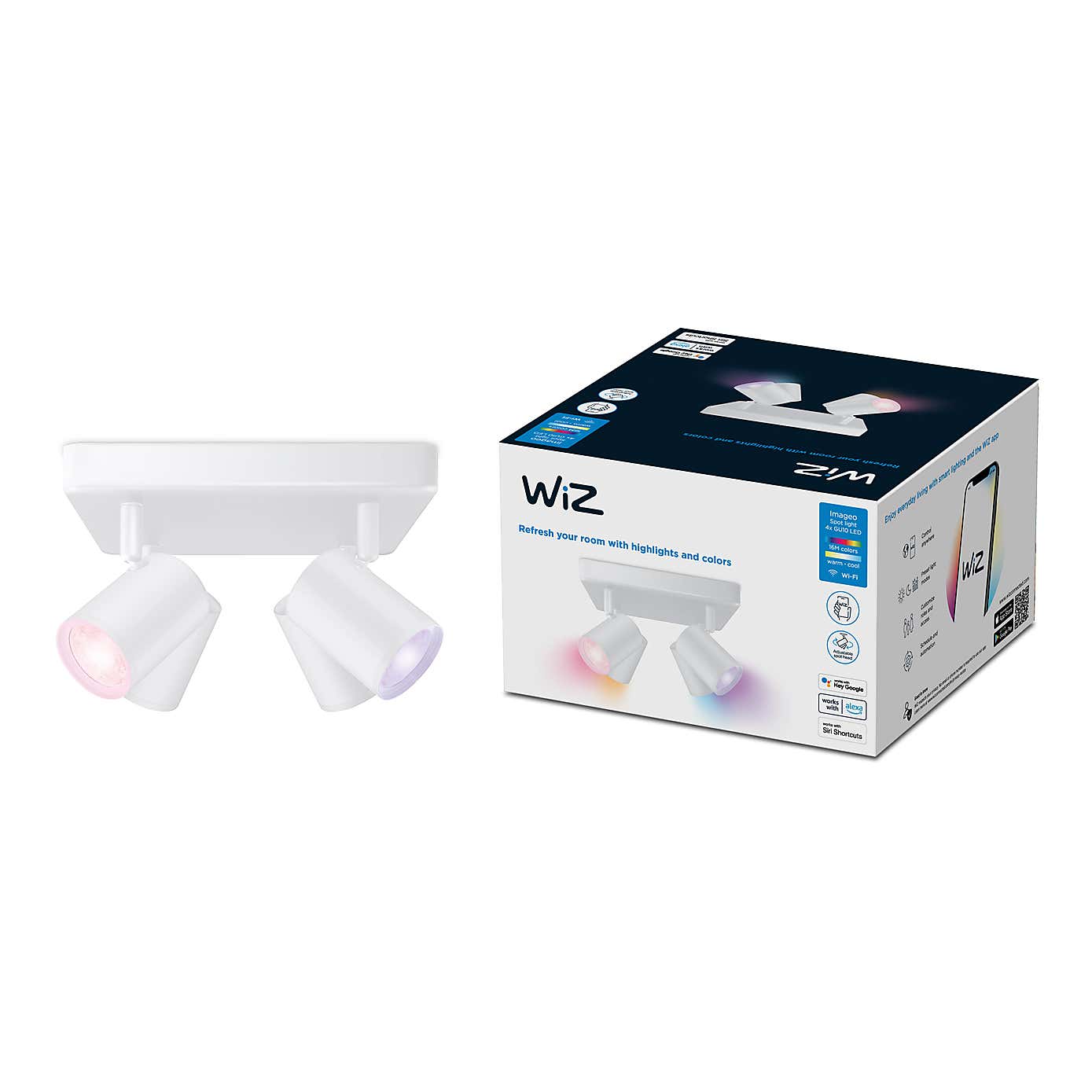 WiZ Imageo Smart 4 Light LED Adjustable Spotlight