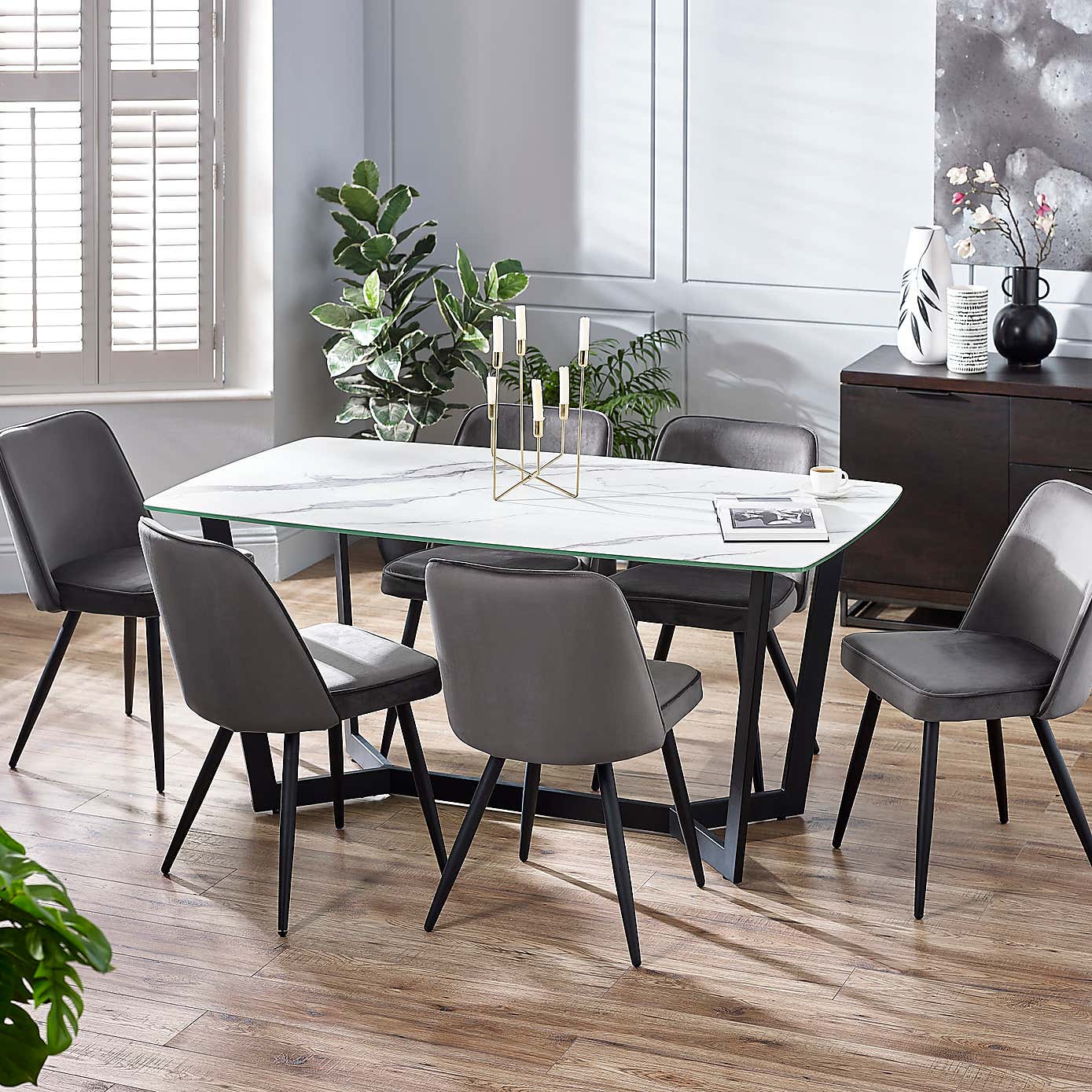 Olympus 6 Seater Dining Table Marble